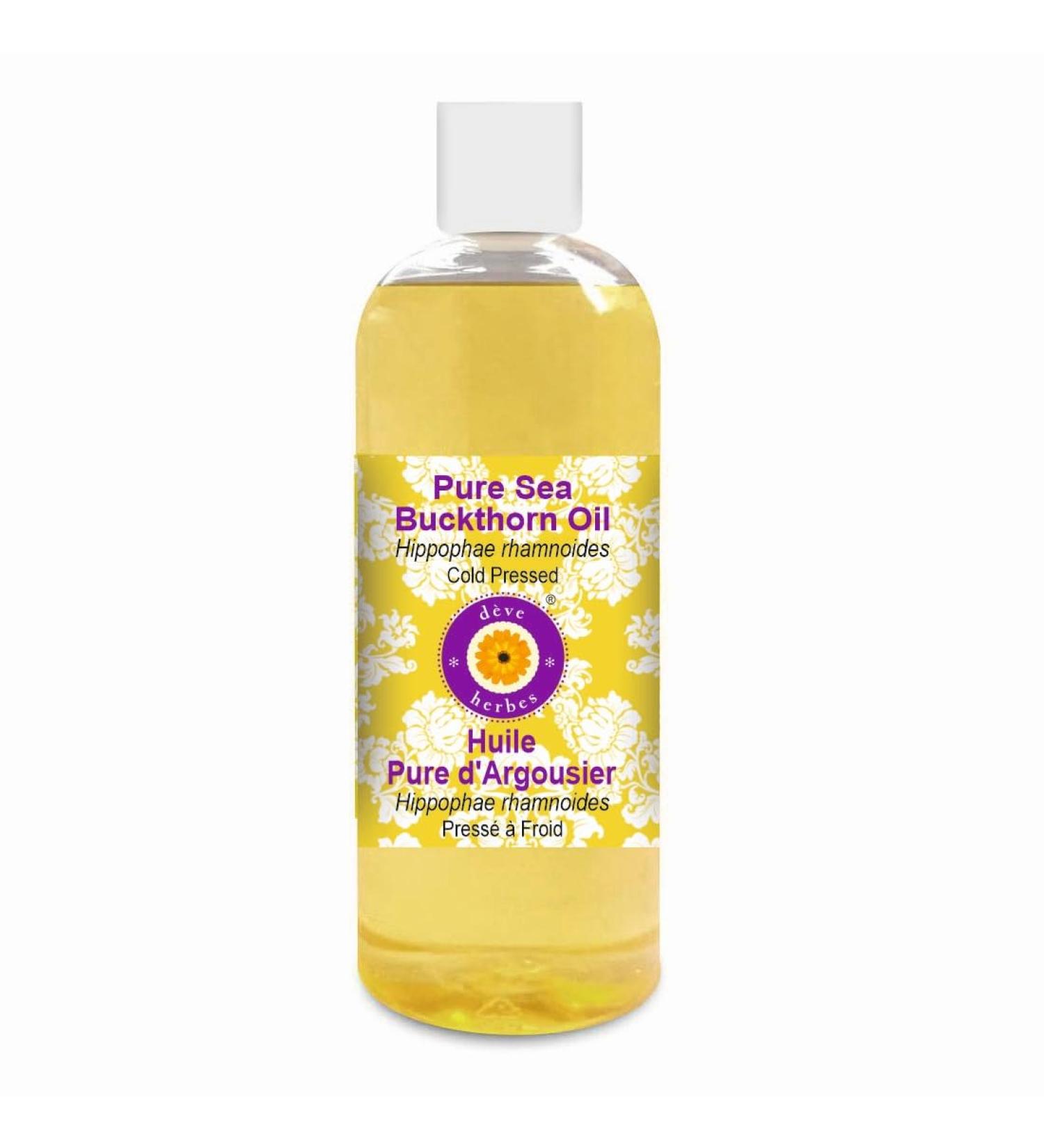 d ve herbes Pure Sea Buckthorn Oil (Hippophae rhamnoides) Cold Pressed 200ml (6.76 oz) - Buy Online on GoSupps.com