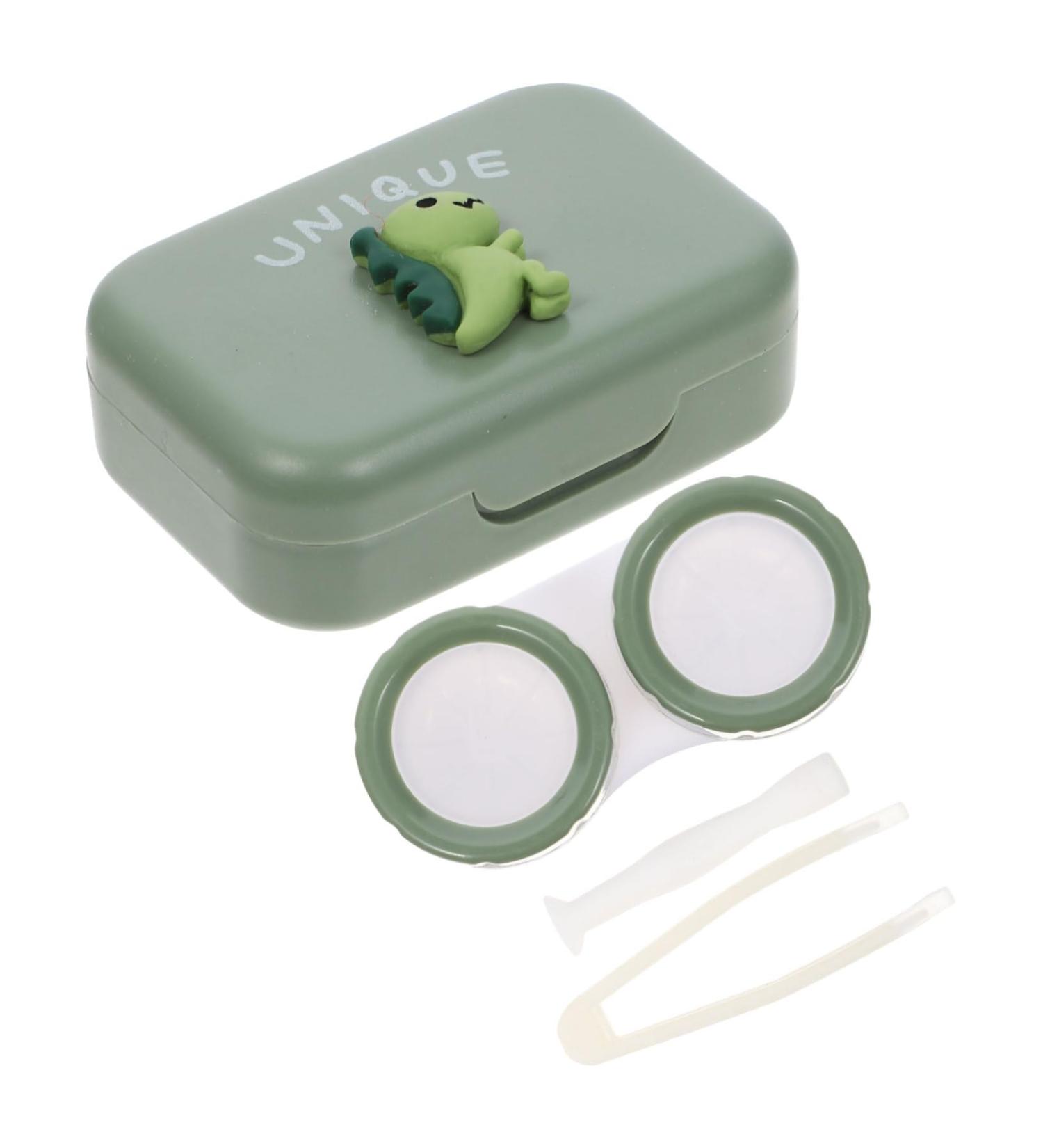 Buy SOLUSTRE Cute Lens Case with Mirror - Stylish & Functional Lens Container for Glasses - Buy Online on GoSupps.com