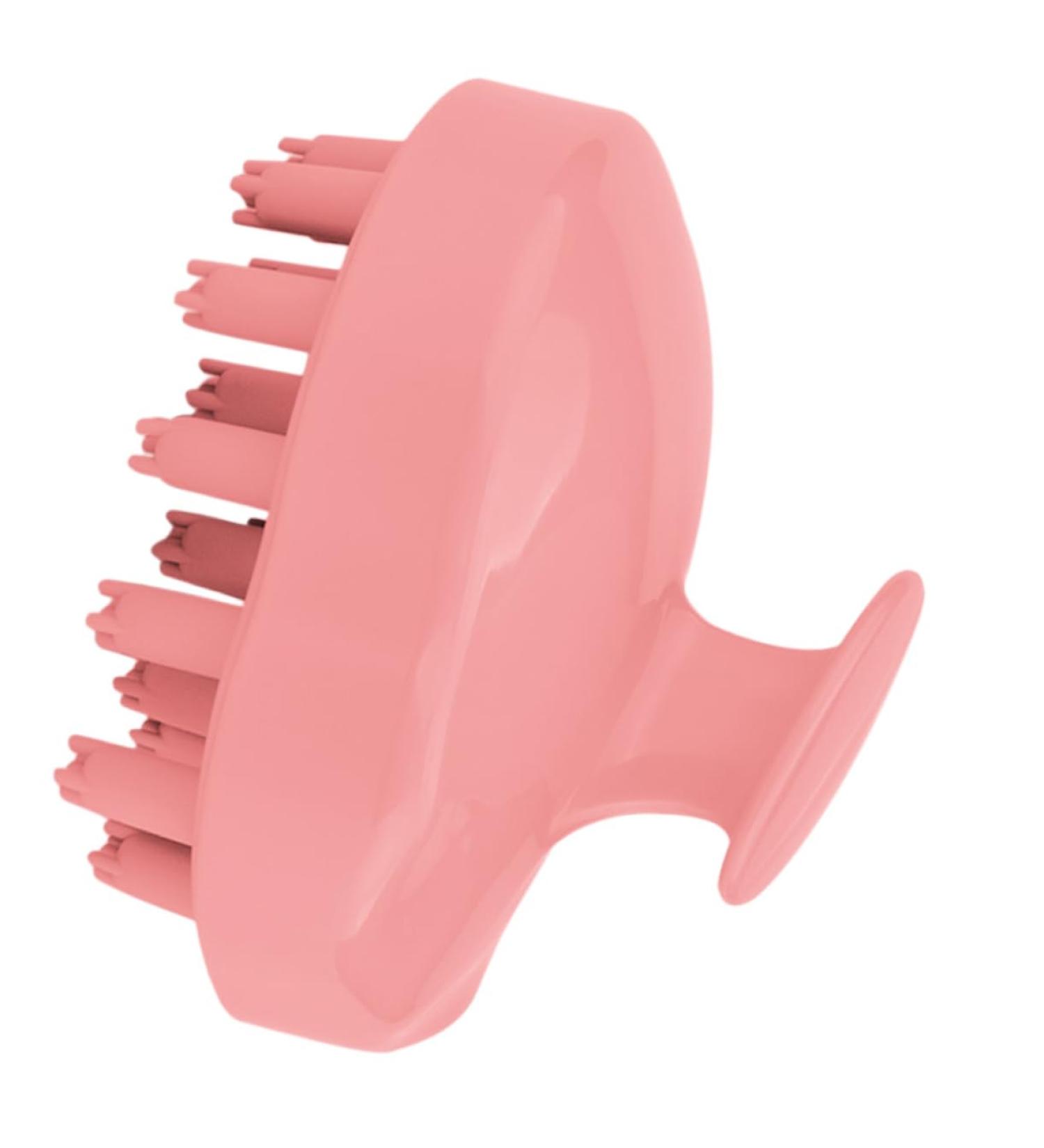 Anneomas Silicone Massage Brush - Scalp Massager for Shampoo & Dandruff Removal - Pink 9.5x7cm - Buy Online on GoSupps.com