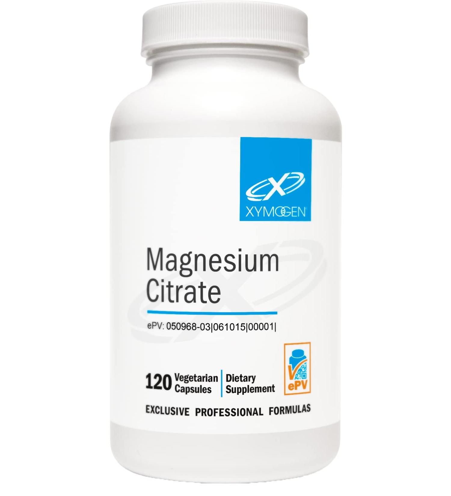 XYMOGEN Magnesium Citrate Capsules - Vegan Supplement for Men and Women - Supports Regularity, Muscle, Bone, and Heart Health - 120 Pills - Buy Online on GoSupps.com