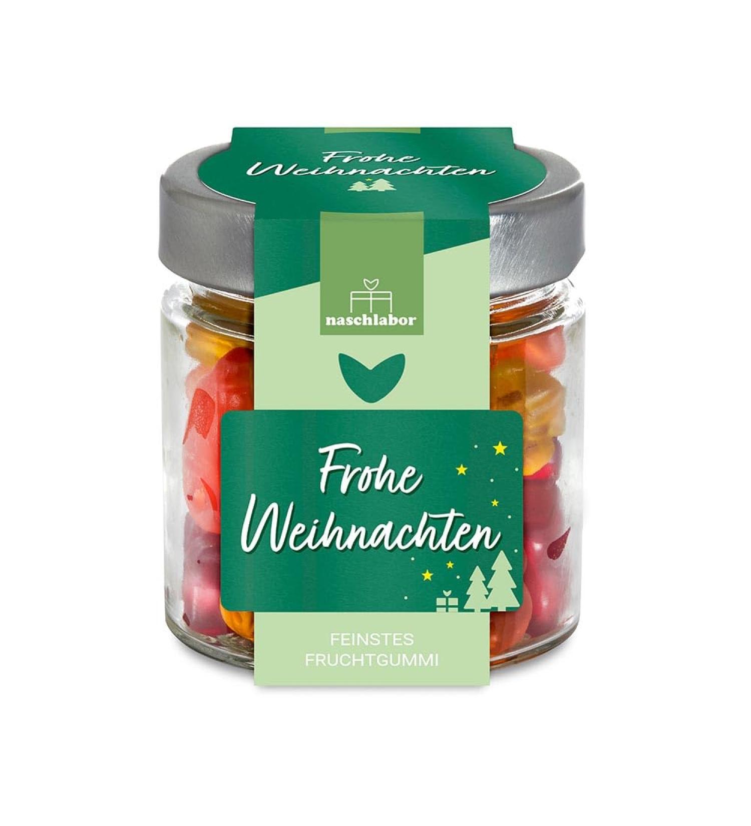  naschlabor Christmas Fruit Eraser in Gift Jar 120g Cute Rubber Bears for Christmas Season Advent Calendar Gift for the Whole Family - Buy Online on GoSupps.com