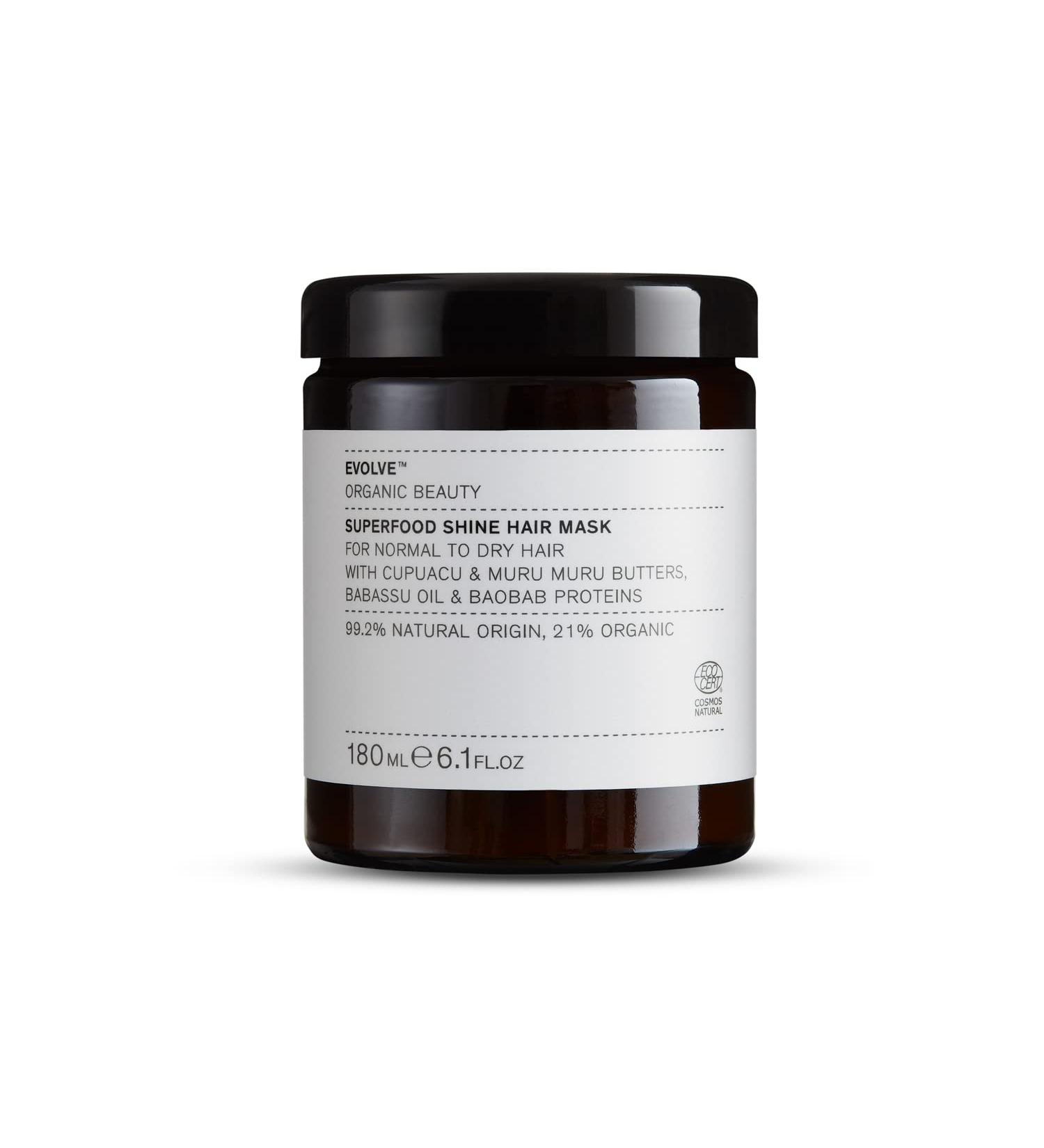 Evolve Organic Beauty Natural Superfood Shine Hair Mask | Vegan Clean Beauty (6.1 oz) - Buy Online on GoSupps.com