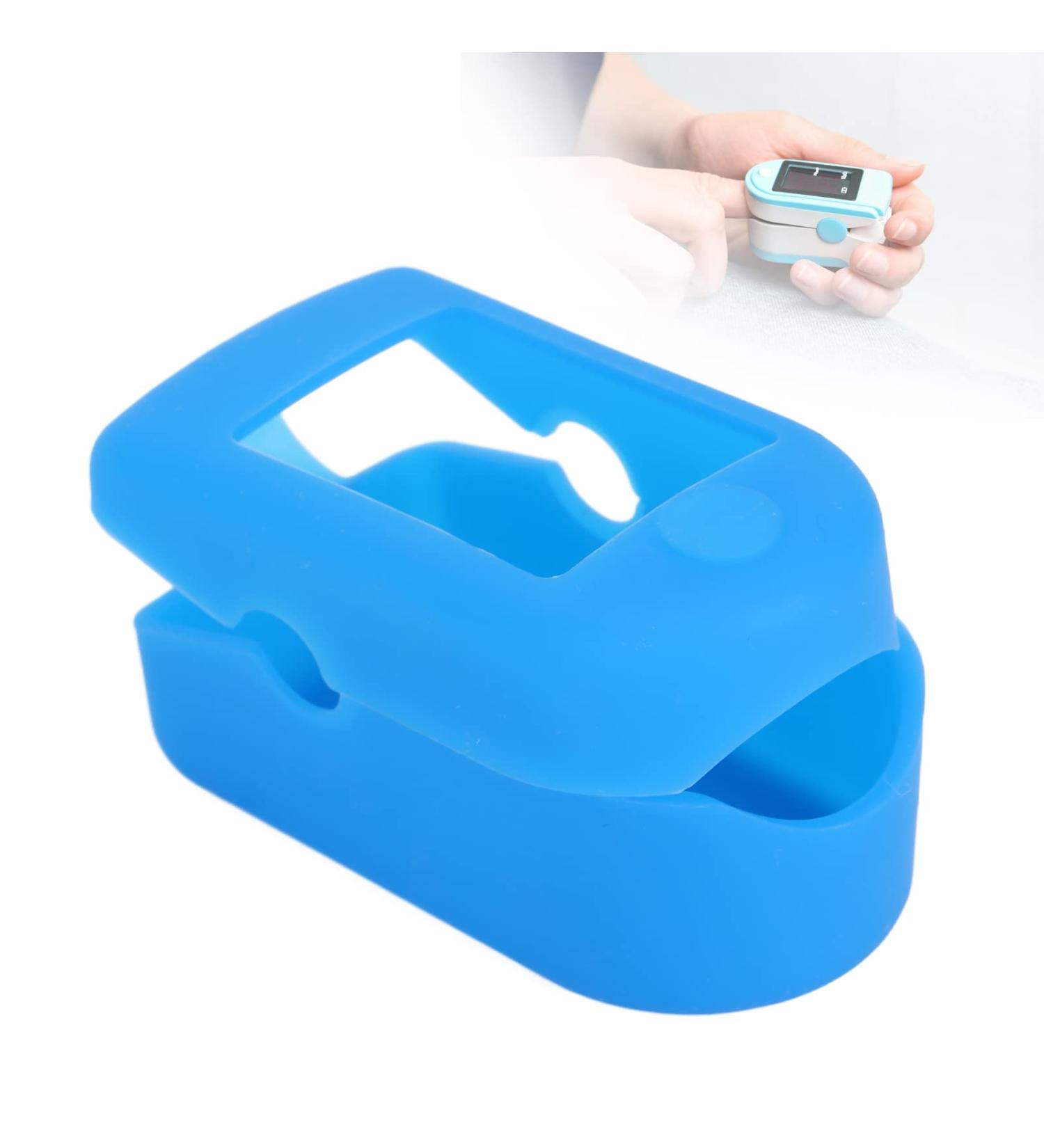 High-Quality Silicone Fingertip Pulse Cover - Compact & Flexible - Ideal for Home & Travel (Blue) | International Shipping Available - Buy Online on GoSupps.com