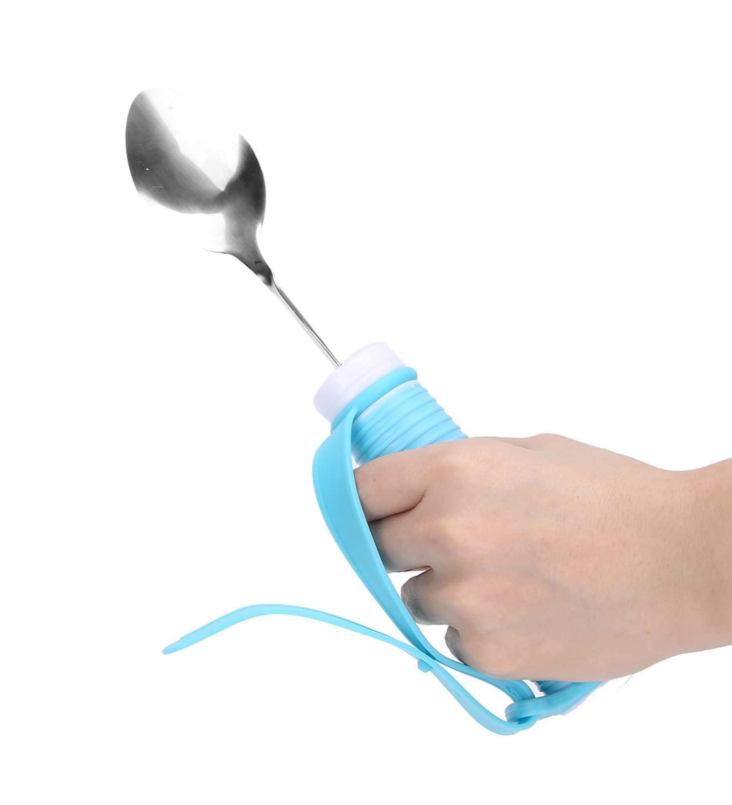 Elderly Tableware Spoon Food Eating Eating Aids Spoon Detachable Dining Utensils Rotating Holders with Auxiliary Belt for Elderly Disabled - Buy Online on GoSupps.com