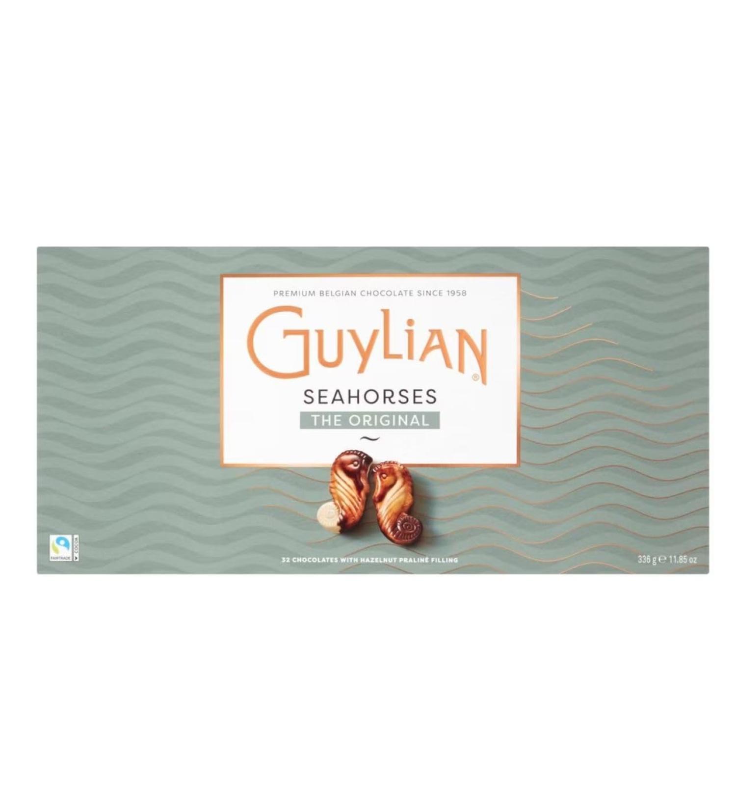 Guylian Seahorses Belgian Chocolates Original Praline 32 Chocolates 336g - Last Minute Gifts For Mum & Dad Chocolate Gifts For Women & Men Suitable For Vegan - Buy Online on GoSupps.com