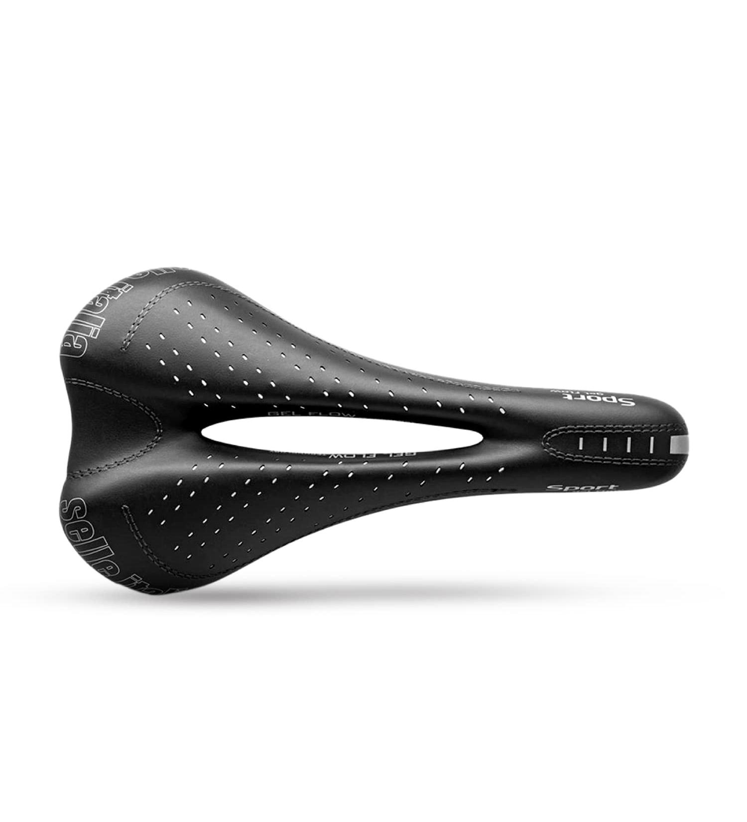 Selle Italia Sport Gel Flow Bike Saddle for Men and Women - Black 270x140mm - Buy Online on GoSupps.com