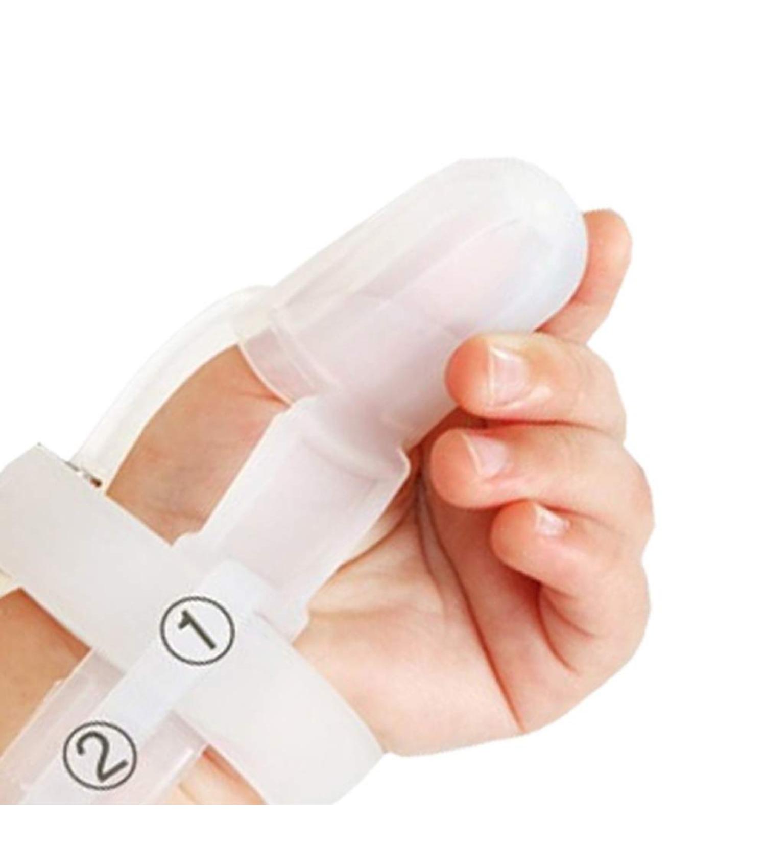 Deanyi Non-Toxic Silicone Finger Protection Kit for Kids | Baby Wrist Tape Treatment | Stop Thumb Sucking | Random Colors - Buy Online on GoSupps.com