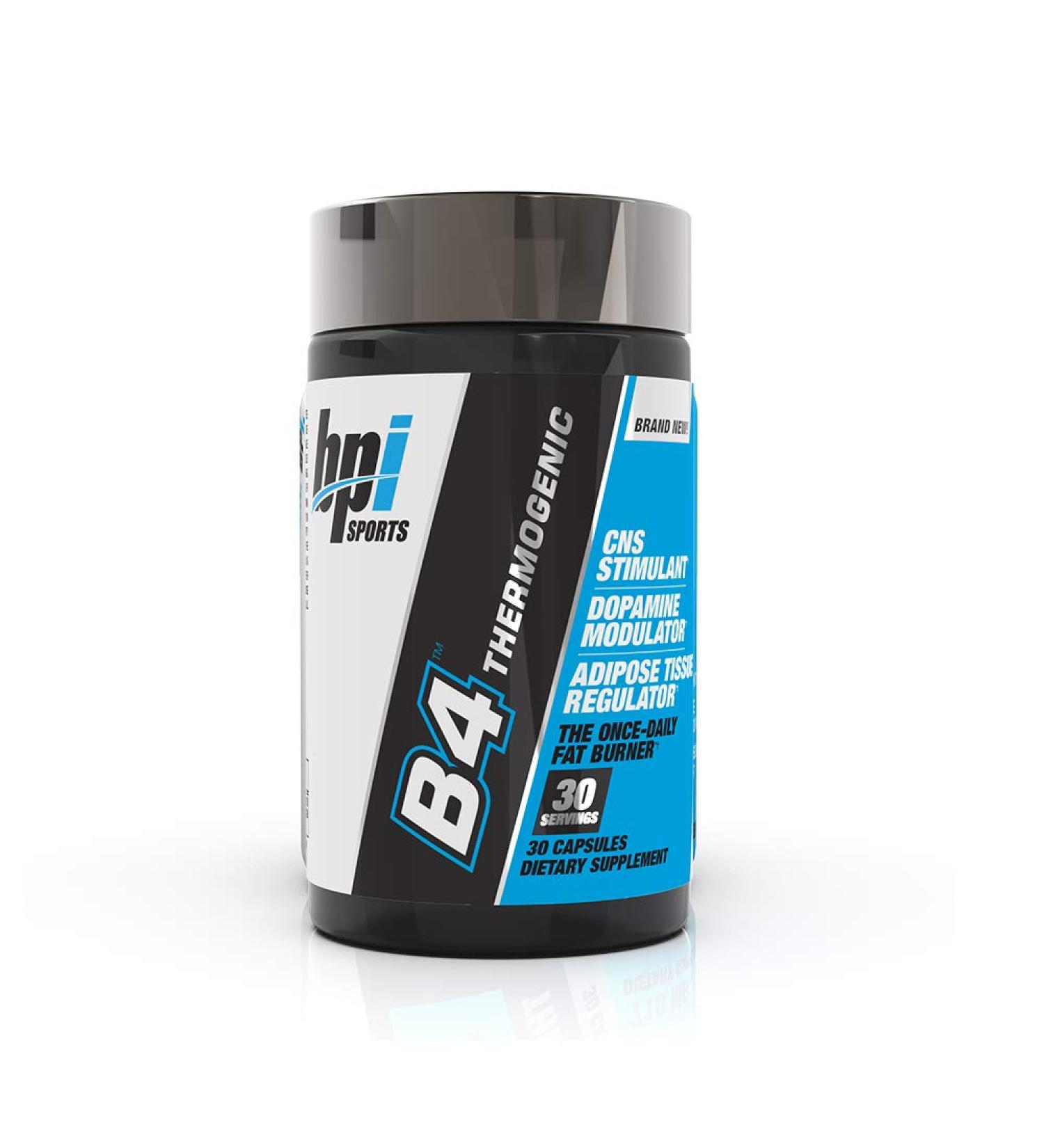 BPI Sports B4 Extra-Strength Fat Burner - Keto-Friendly Appetite Suppressant with Caffeine, Niacin, Quercetin, Yohimbine - 30 Servings (710mg) - Buy Online on GoSupps.com