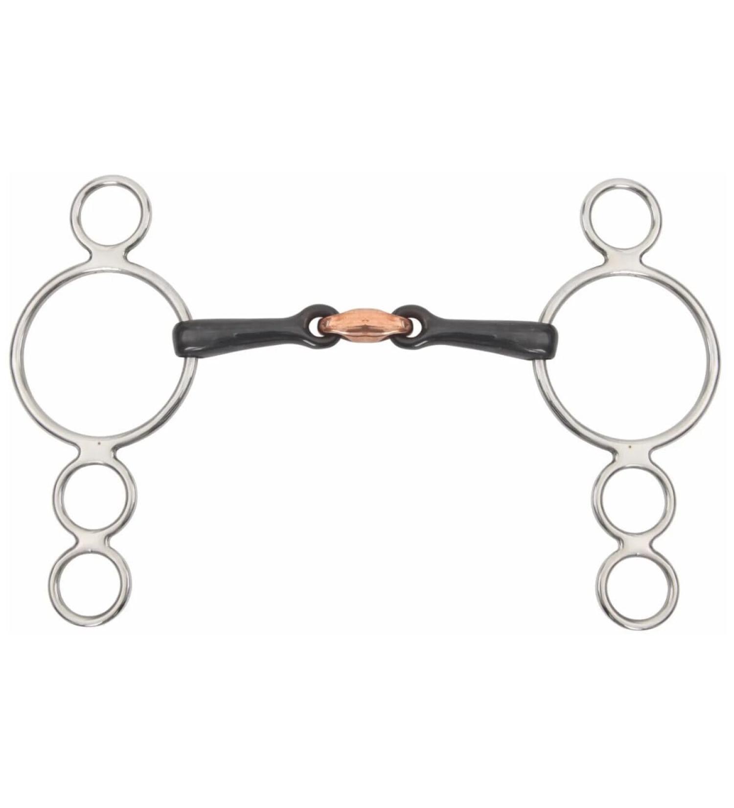 Shires Equestrian - 3 Ring Dutch Gag With Lozenge - S/steel - Size: 5