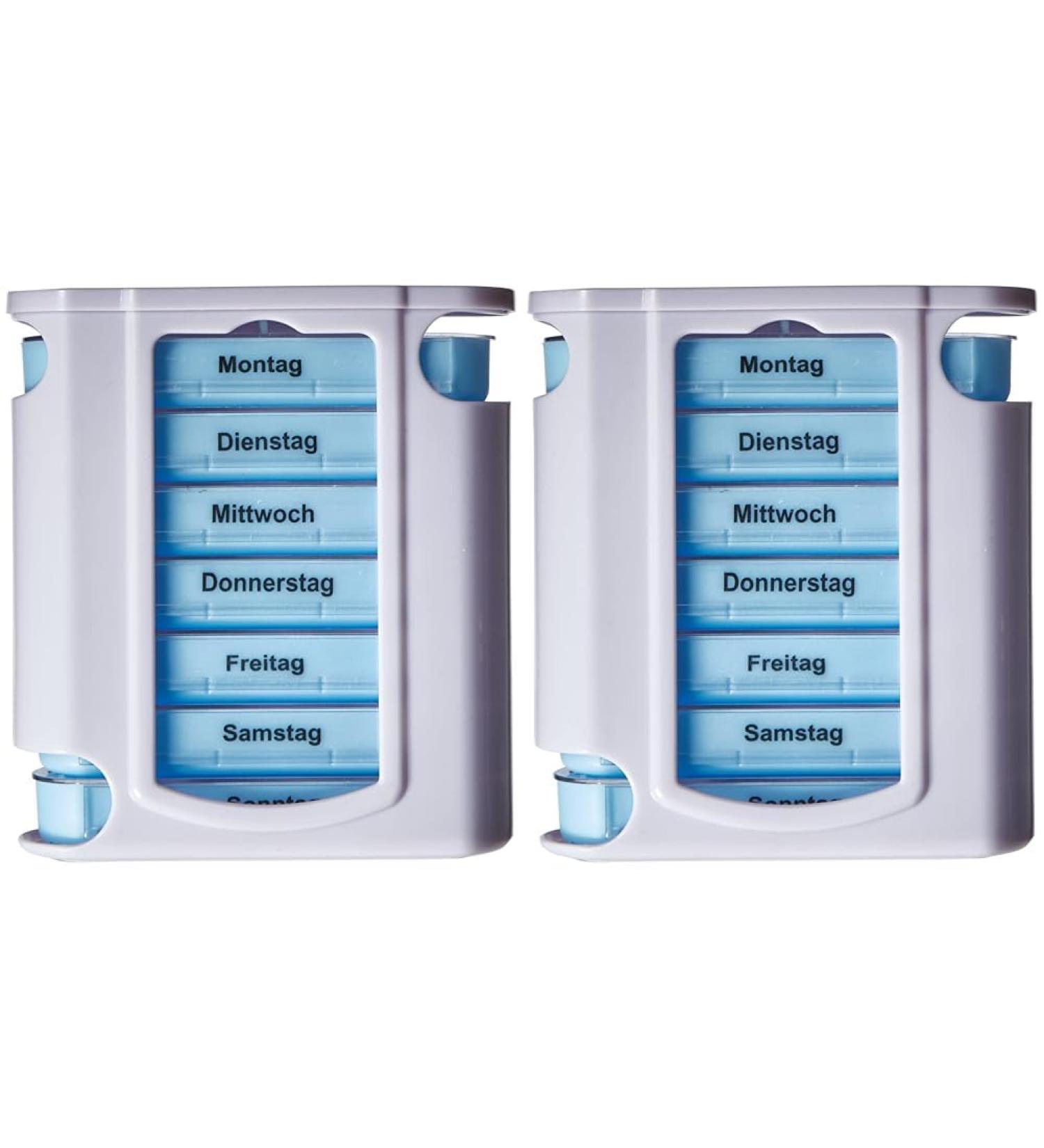 Osma Weekly Pill Box 13x11x4cm - Pack of 2 | Organize Medications Easily | International Shipping Available - Buy Online on GoSupps.com