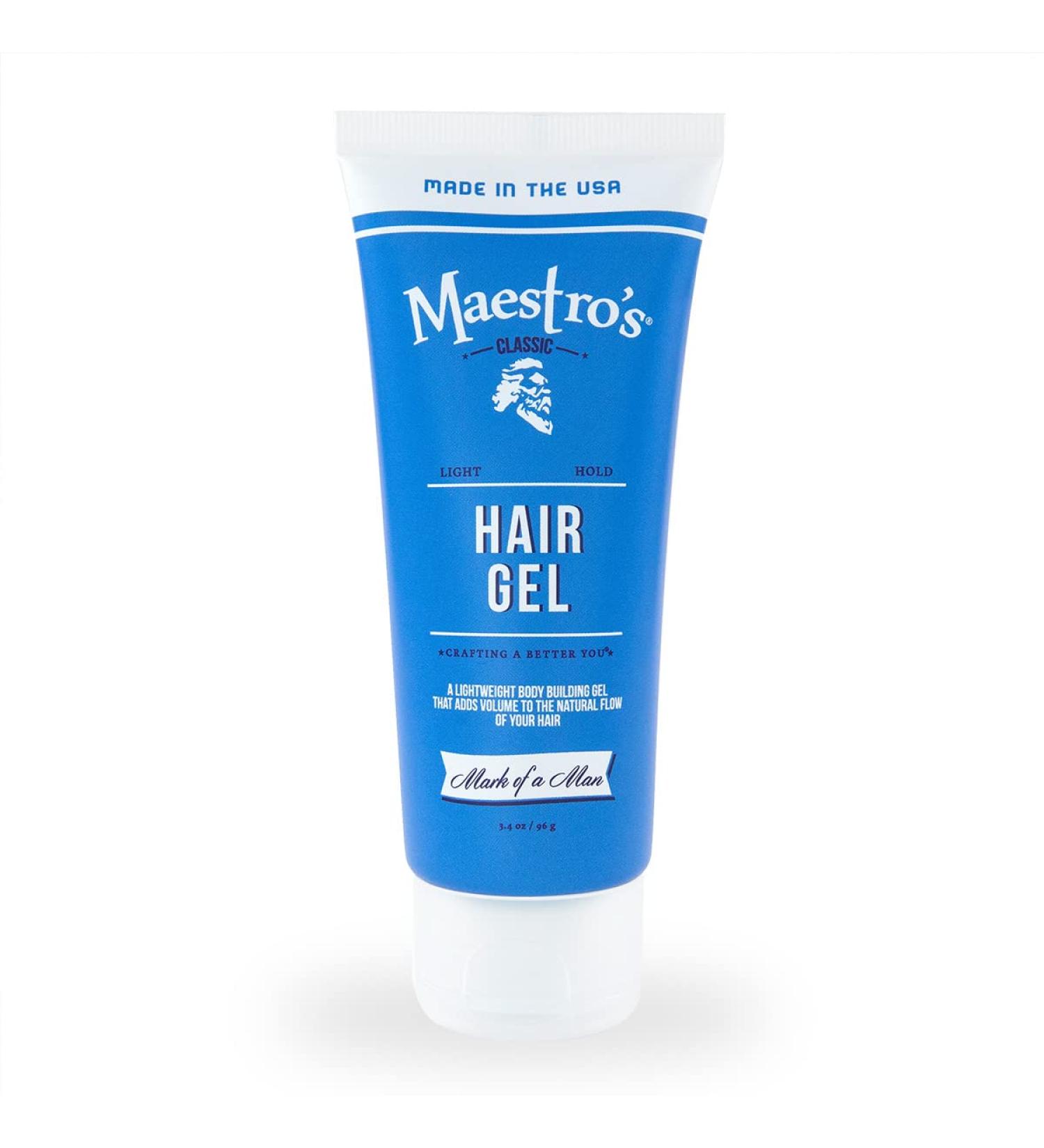 Maestro's Classic Hair Gel - Mark of a Man Blend | 3.4 Oz | Premium Styling for Men | International Shipping - Buy Online on GoSupps.com