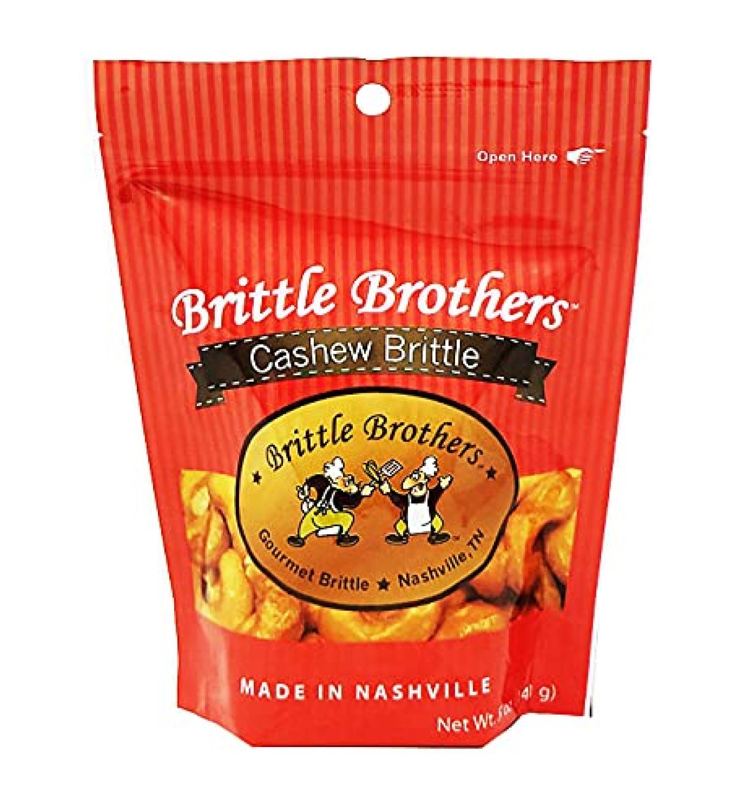 Brittle Brothers Cashew Brittle Gift Set - 5 oz. Bag - 4x More Nuts - Corporate Christmas Gift - Chocolate Covered - Voted #1 - Buy Online on GoSupps.com