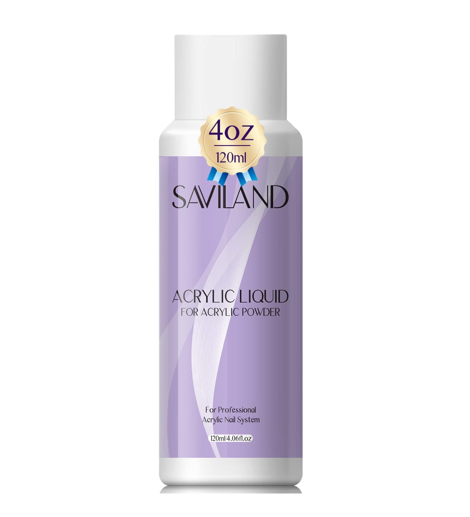 Saviland 4 oz Acrylic Liquid for Professional Acrylic Nail System - Non-Yellowing, Low Odor Nail Supplies for Salon and Home DIY - A2-Acrylic Liquid 4oz - Buy Online on GoSupps.com