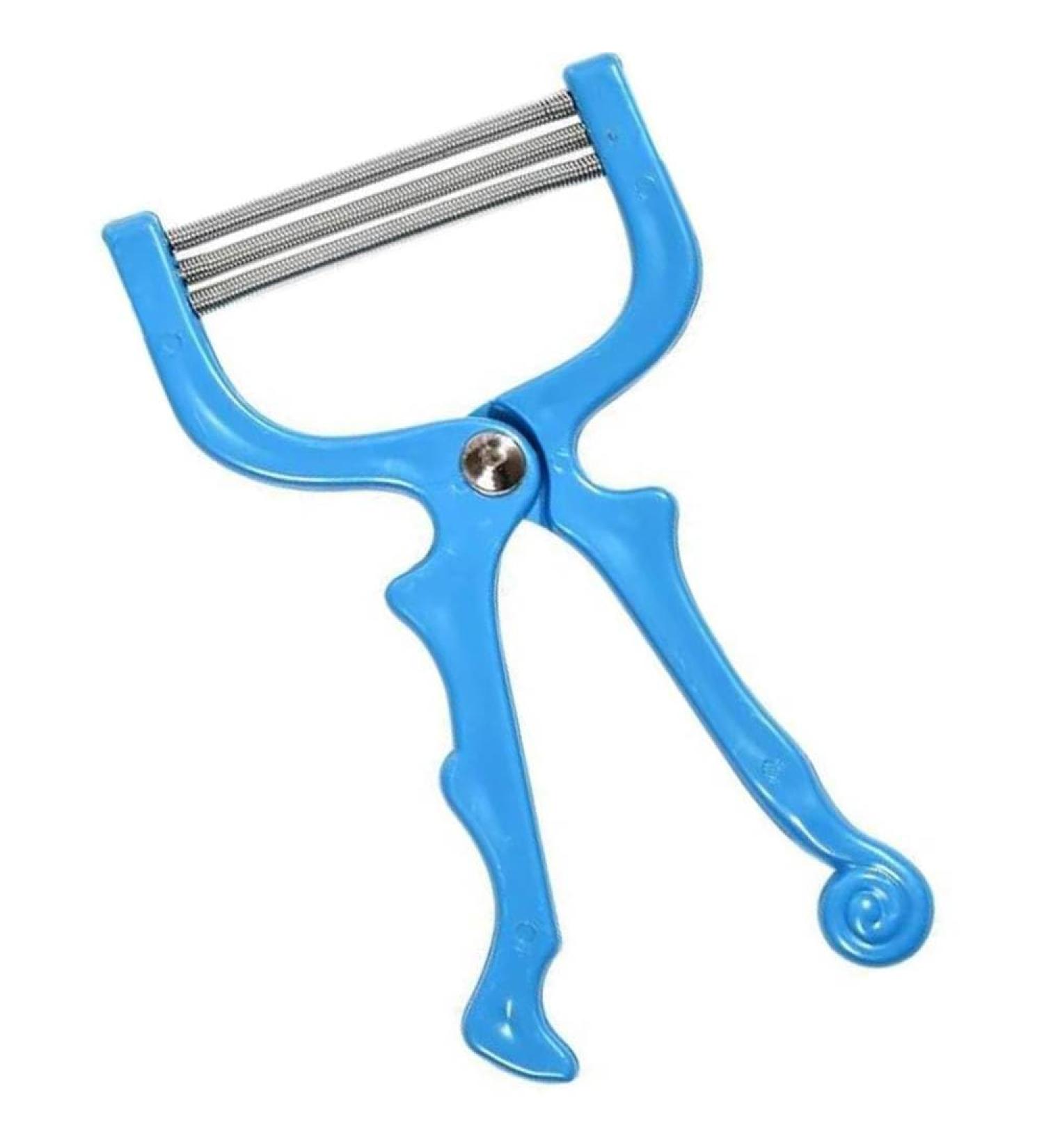 Handheld Facial Hair Epilator - Pain-Free Hair Removal for Eyebrows & Upper Lip | Smooth Skin Cleaner & Face Shaver | Portable Salon Home Beauty Tool - Blue - Buy Online on GoSupps.com