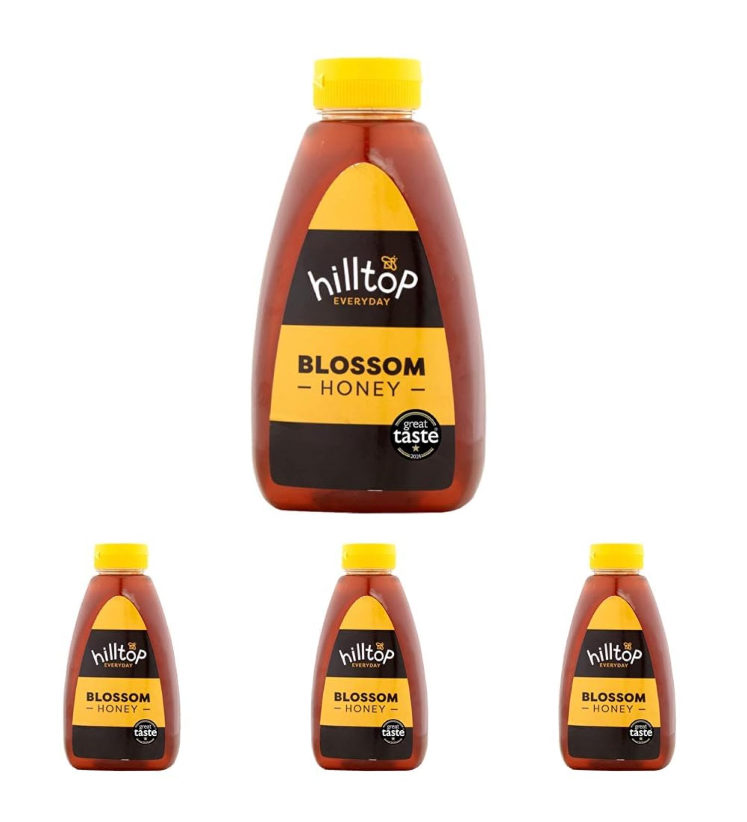 Hilltop Blossom Honey 720g Squeezy Bottle - Pure and Natural Honey | Premium Quality and Tested for Authenticity | Dairy Nut and Gluten Free | Packaging May Vary 720 g (Pack of 4) - Buy Online on GoSupps.com