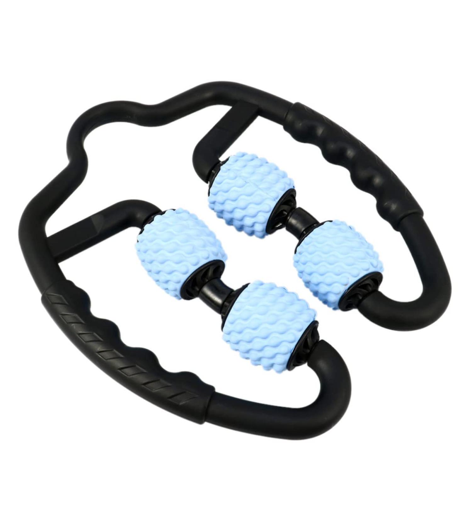 Inoomp Hand Massager - Anti-Stress Trigger Point Roller for Deep Tissue Relief | Fitness & Muscle Relaxation - Sky Blue & Black - Buy Online on GoSupps.com