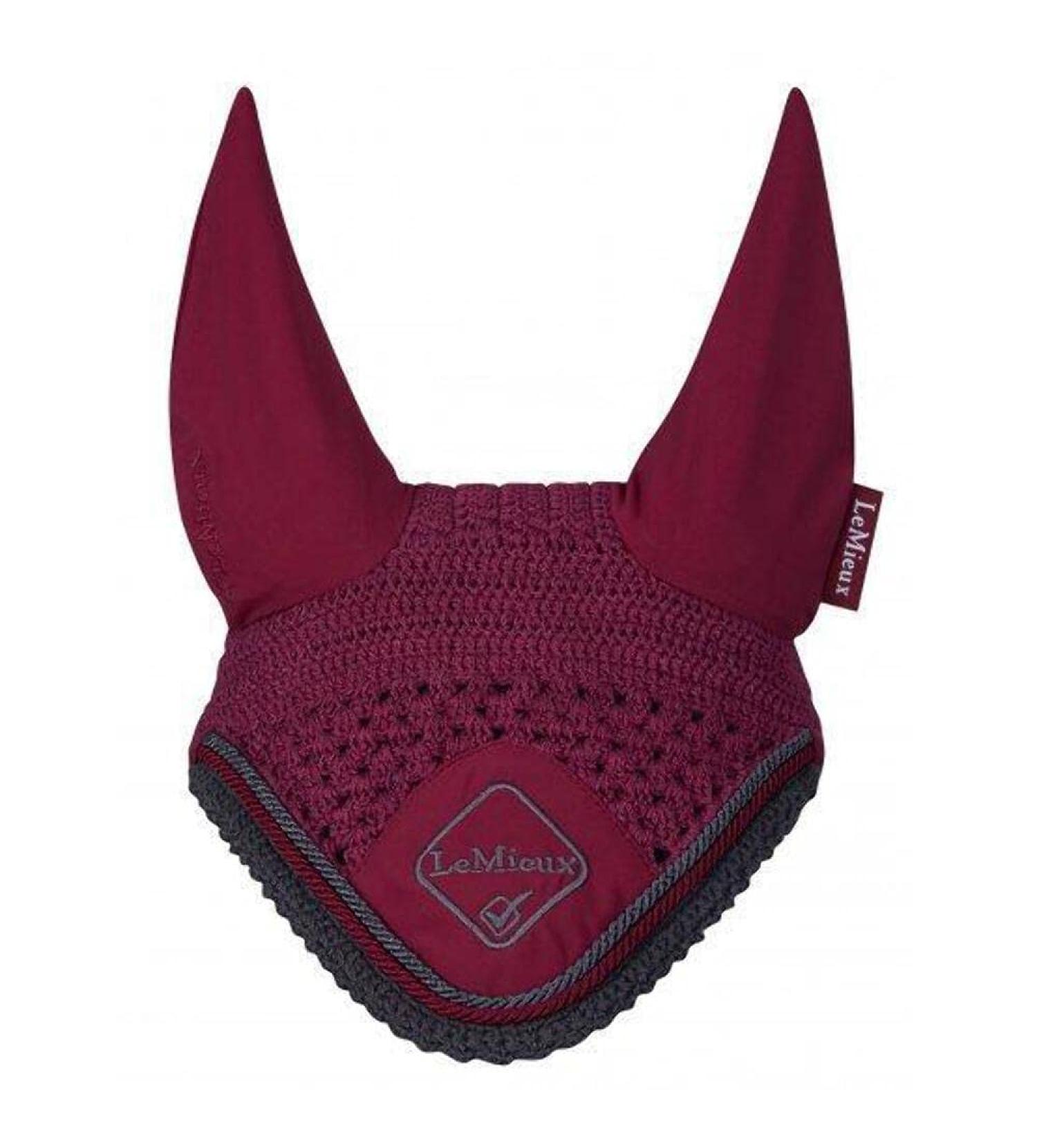 LeMieux Classic Crochet Fly Hood with Comfortable Lycra Ears - Sport Horse Wear for Competitive Rider Medium Mulberry - Buy Online on GoSupps.com