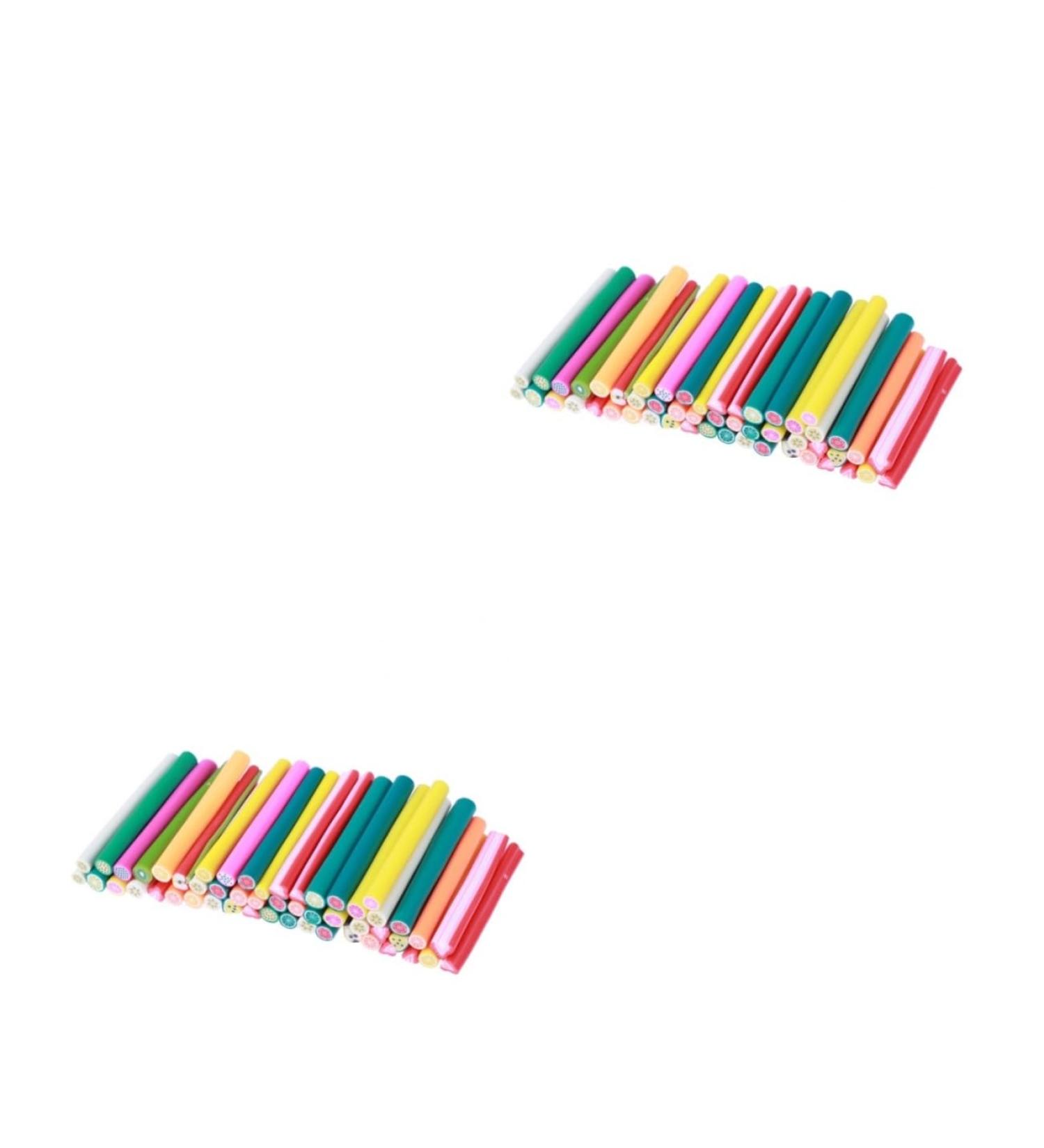 DOITOOL 100 Pcs Nail Stickers Fruit Canes Polymer Clay Cane for Nail Art Accessories 3d Nail Sticker Canes Sticks DIY Homemade Canes Braiding Toy Nail Art Stickers Claycanes Manicure - Buy Online on GoSupps.com