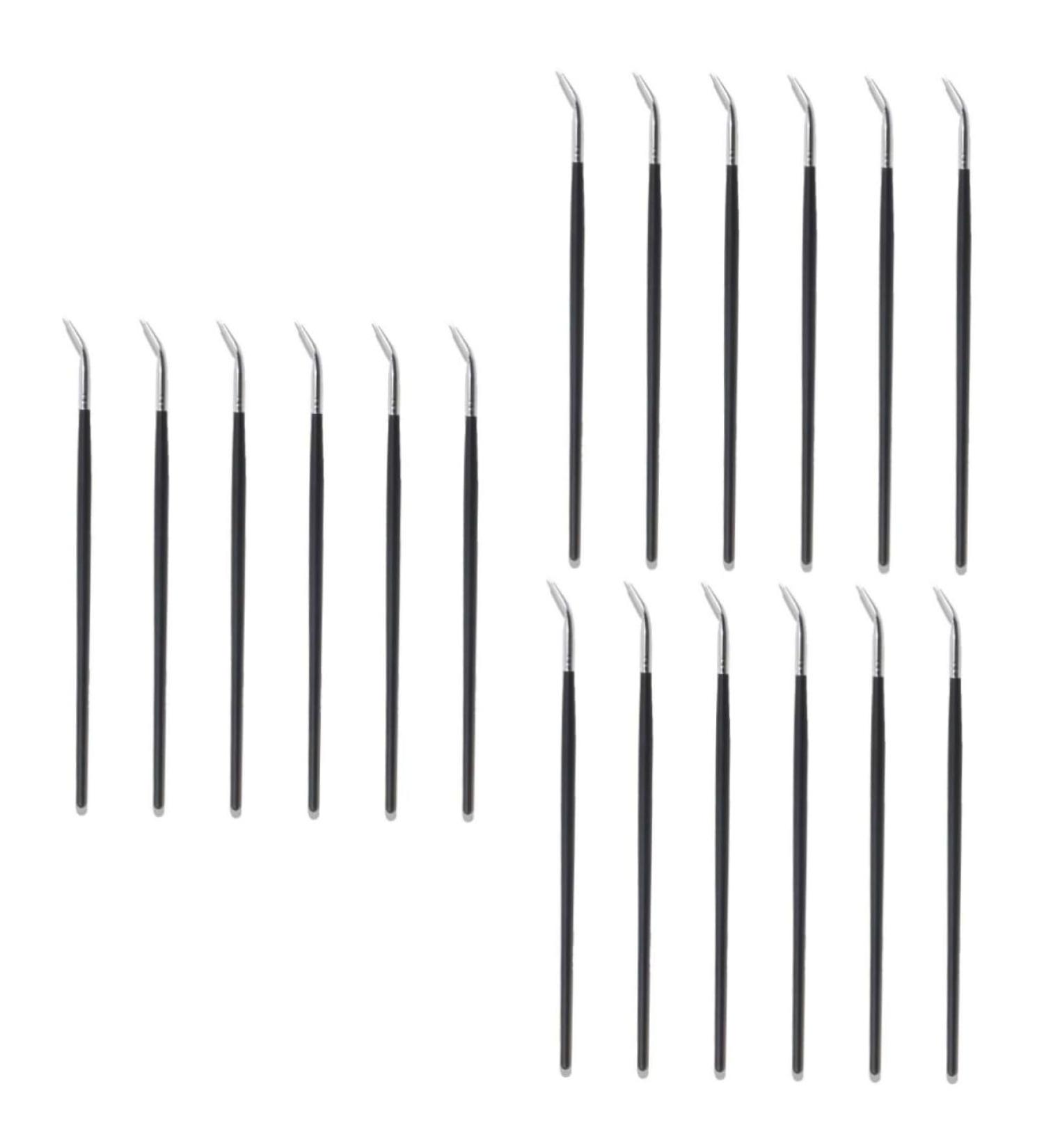 NOLITOY 18 Pcs Long Handle Eyeliner Brush Eye Makeup Brush Liner Brush for Eyes Cosmetic Tools Bend 18.1X0.5cmx3pcs As Shownx3pcs - Buy Online on GoSupps.com