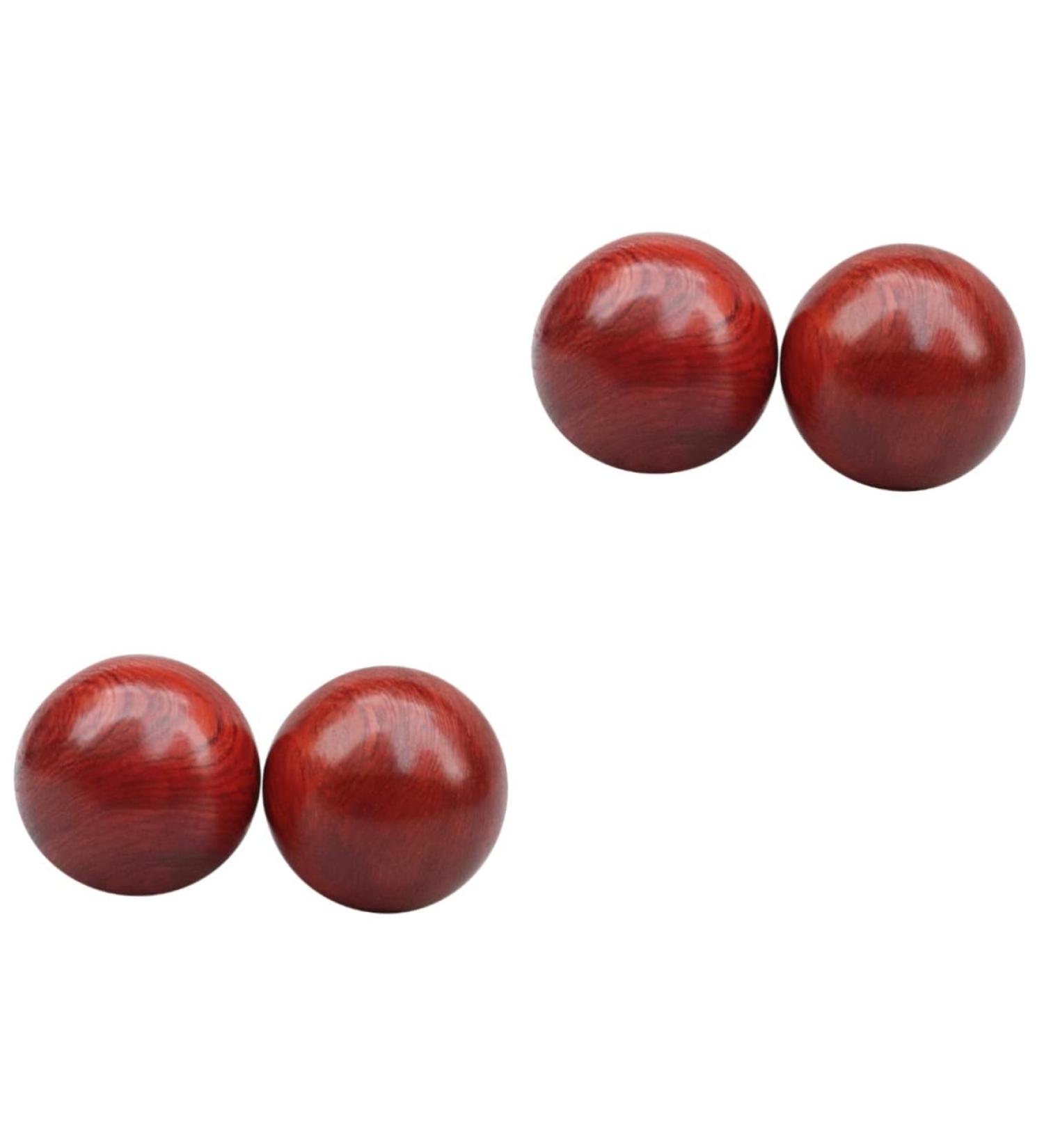 Frcolor 4-Piece Wooden Ball Massage Set - Deep Tissue Stress Relief & Fitness Gym Balls | International Shipping - Buy Online on GoSupps.com