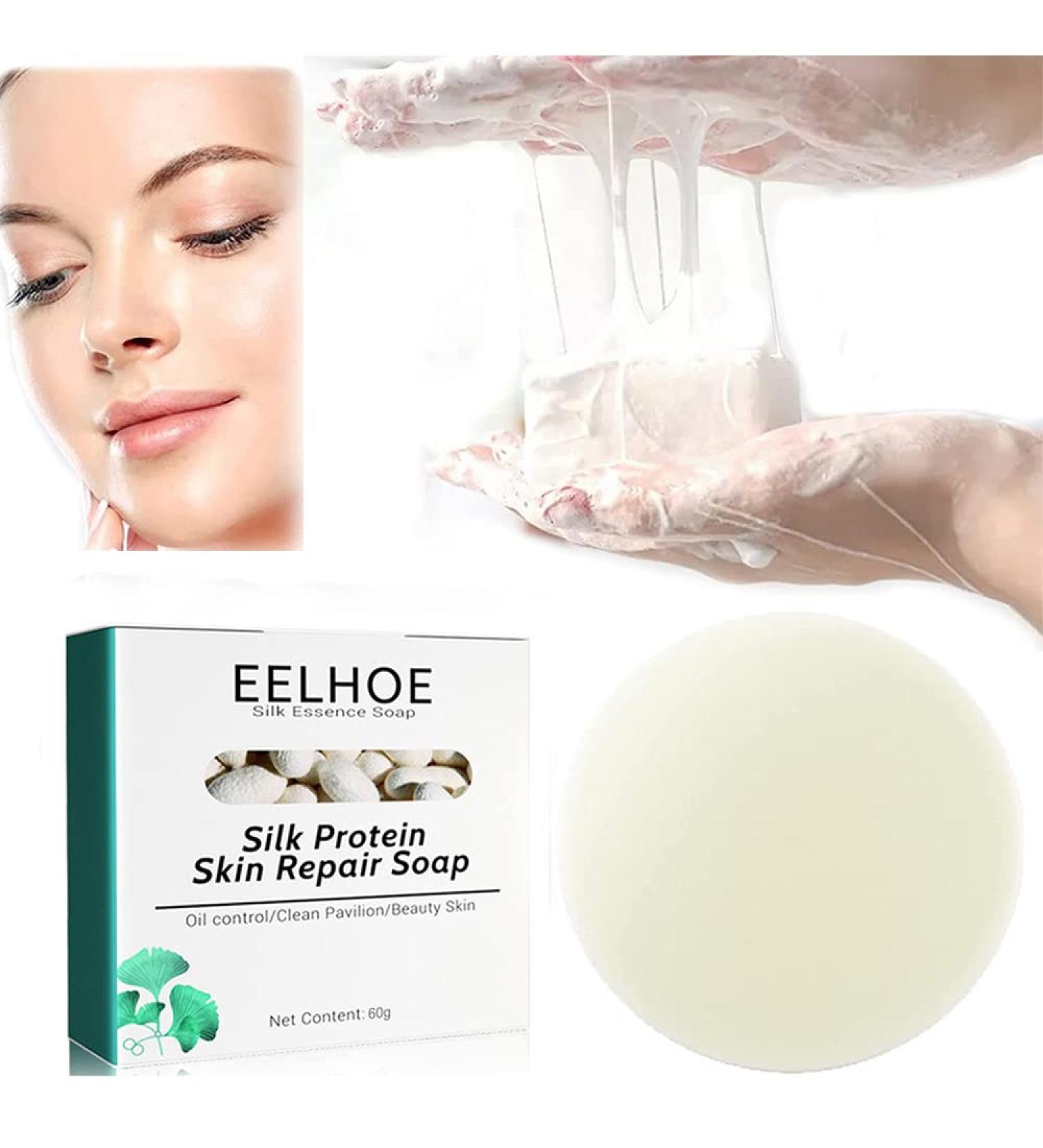 FENGGE Collagen Milk Whitening Soap - Silk Protein & Goat Milk Formula for Deep Skin Cleansing and Repair - Moisturizing and Tenderizing - All Skin Types - Buy Online on GoSupps.com