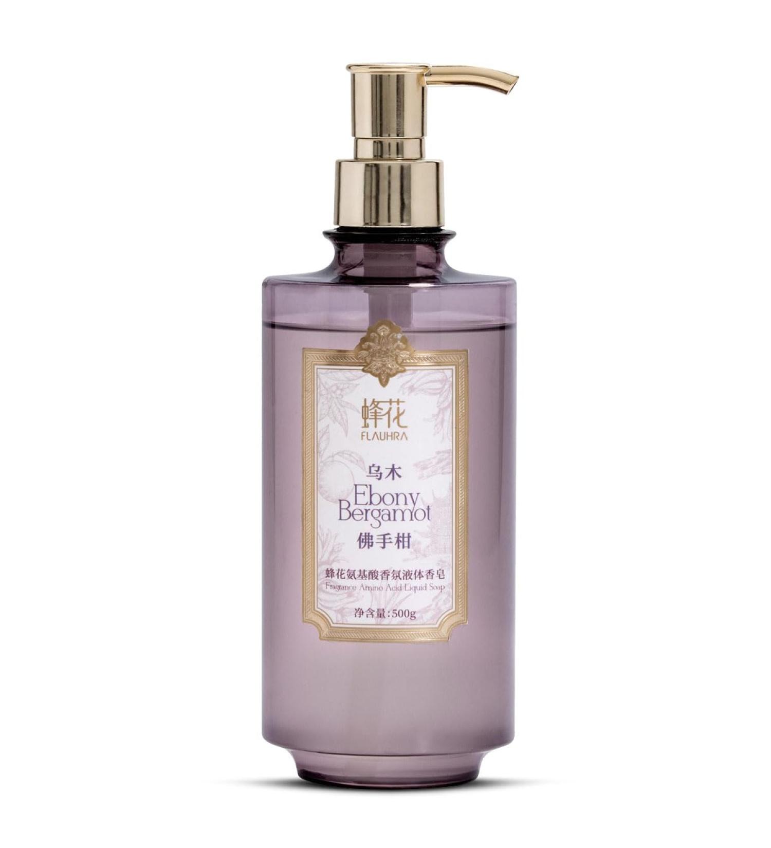 Bee & Flower Moisture Body Wash - Luxurious Amino Acid Liquid Soap for Hair Face & Body Nourishing Ebony Bergamot - 16.8 Fl Oz - Buy Online on GoSupps.com