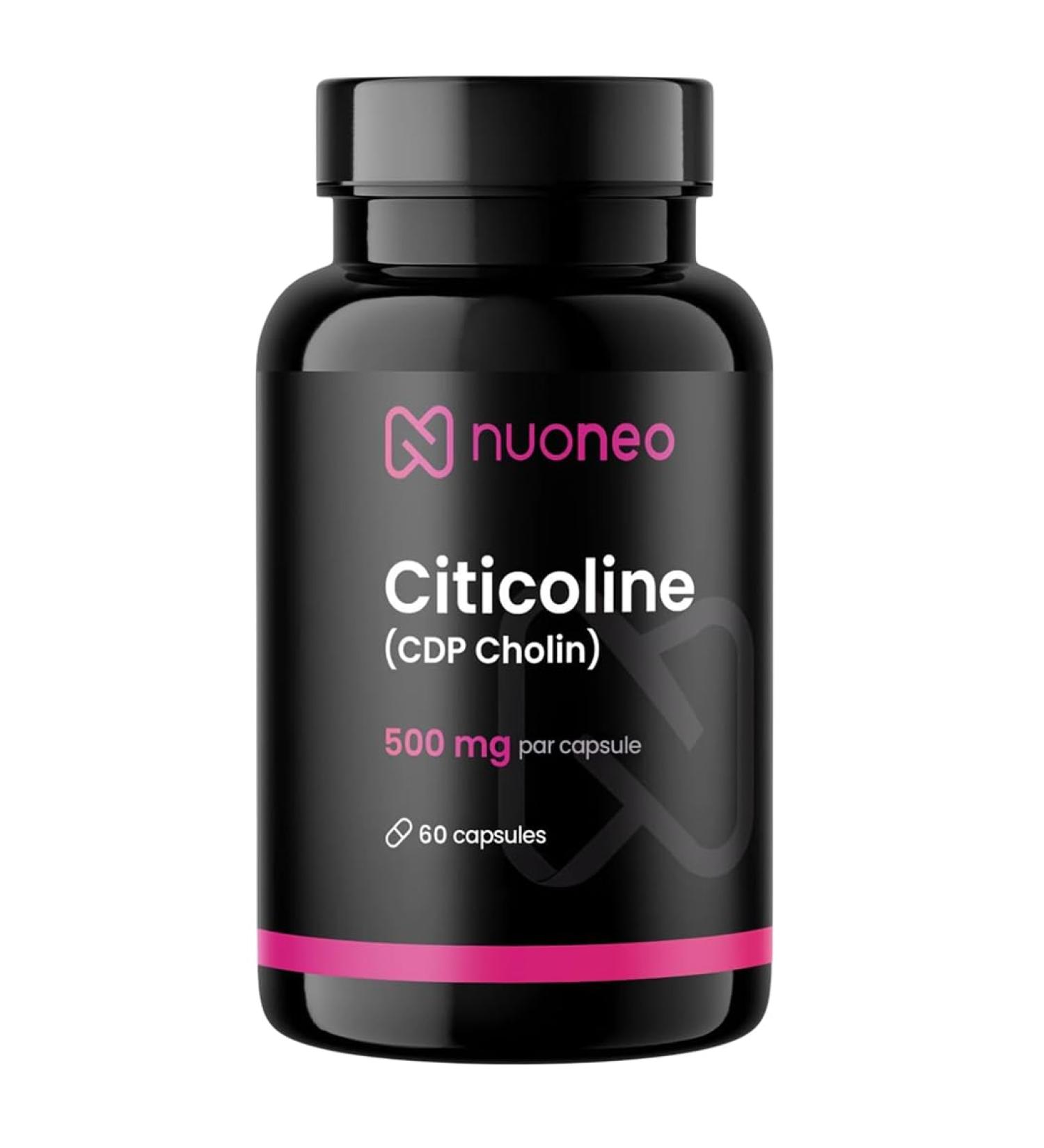 Citicoline CDP-choline 60 g lules de 500mg haute biodisponibilit pas d'additifs 500 mg complets de citicolin/CDP Cholin par g lule de nuoneo - Buy Online on GoSupps.com