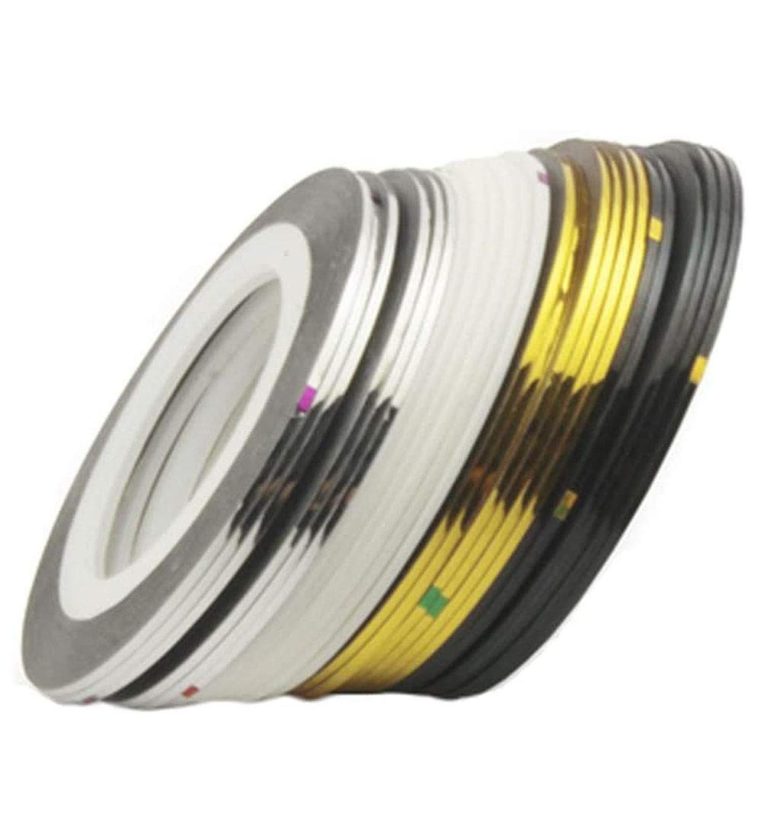 24Pcs Mixed Colors Nail Art Striping Tape Line Decoration Sticker Set - Buy Online on GoSupps.com