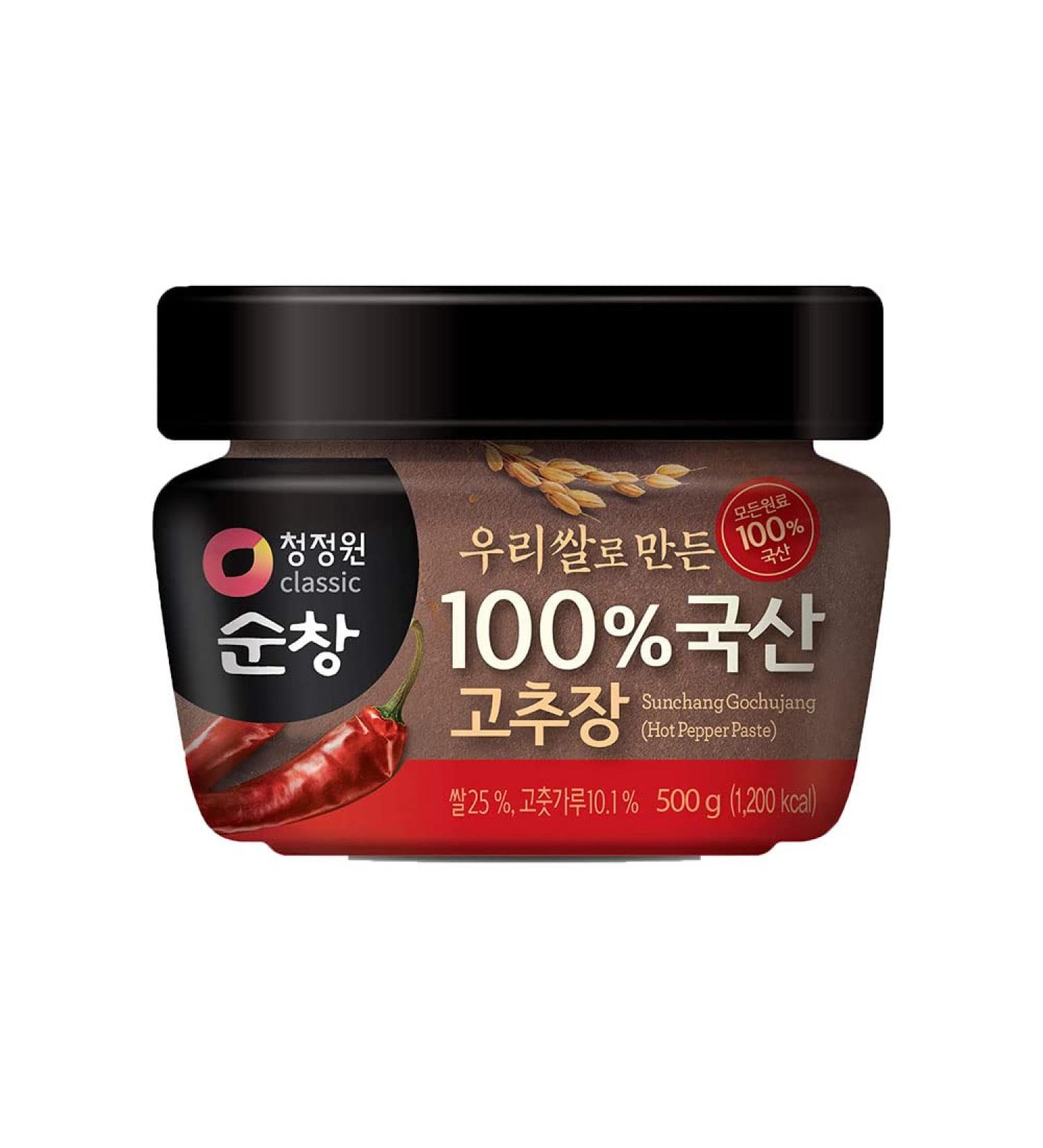 Chung Jung One Gochujang Paste, Premium Korean Red Chili Paste with 100% Korean Ingredients, 500g (1.1lb) (1 Pack) 1.1 Pound (Pack of 1)