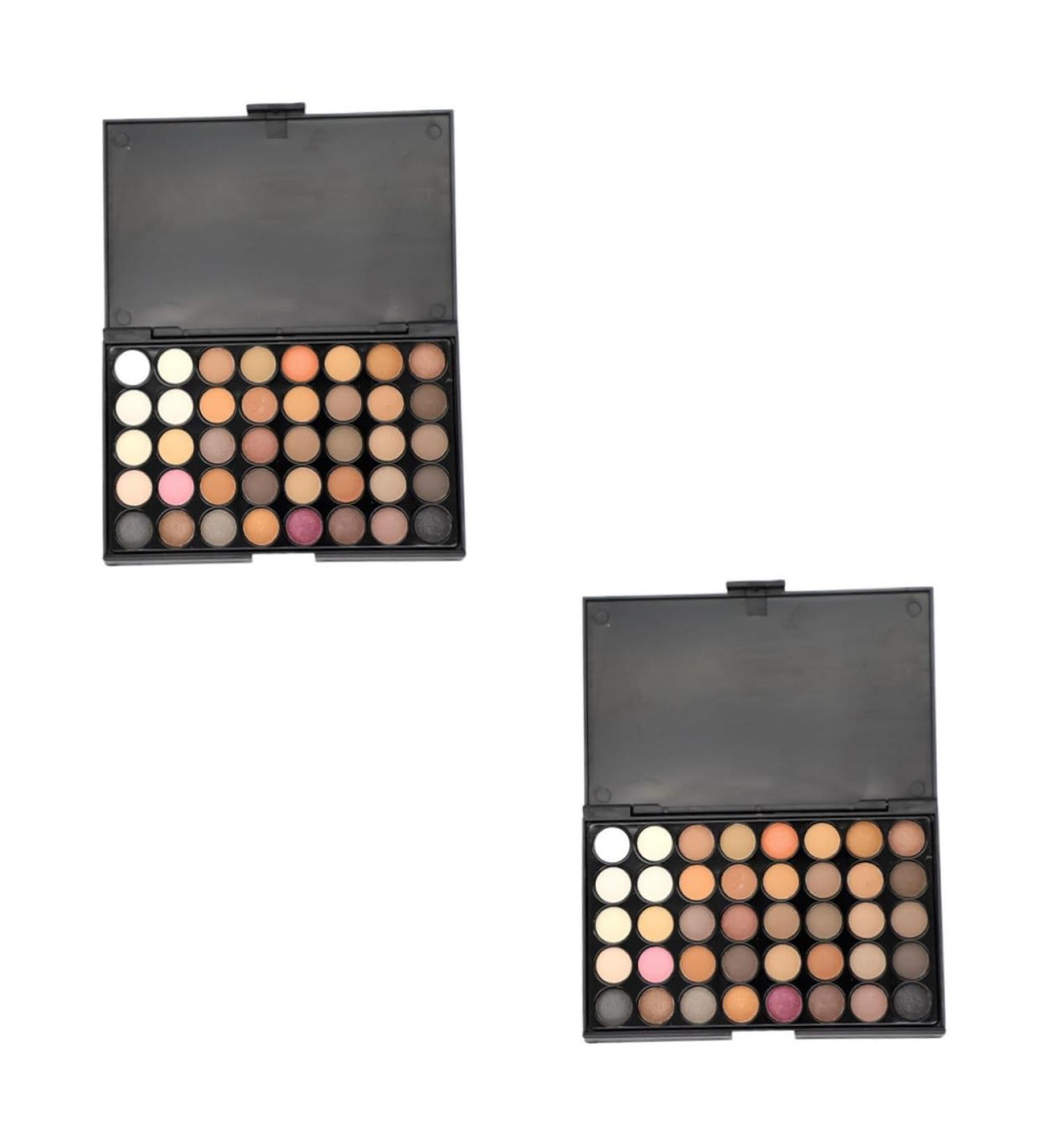 FOMIYES 2pcs 40 Pearly Cosmetic Matte Girls Multicolor Pallet for Shadow Makeup Lustre Eyeshadow Colors 1 count (Pack of 1) As Shownx2pcs - Buy Online on GoSupps.com