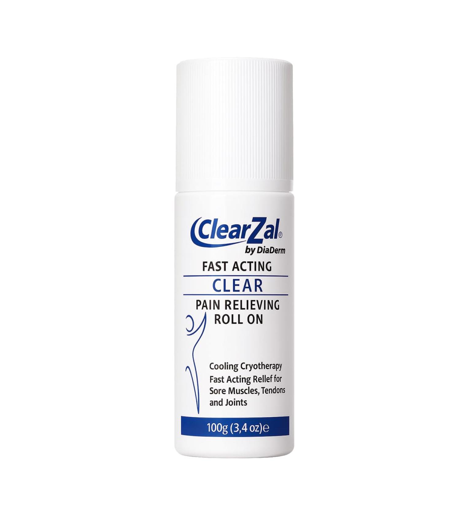 ClearZal Fast Acting Clear Pain Relieving Roll On Cooling Relief of Joint Pain Muscle Pain Muscle Soreness and Swelling from Bruises or Injury - Non-Greasy - Homeopathy 3.4oz Made in USA - Buy Online on GoSupps.com