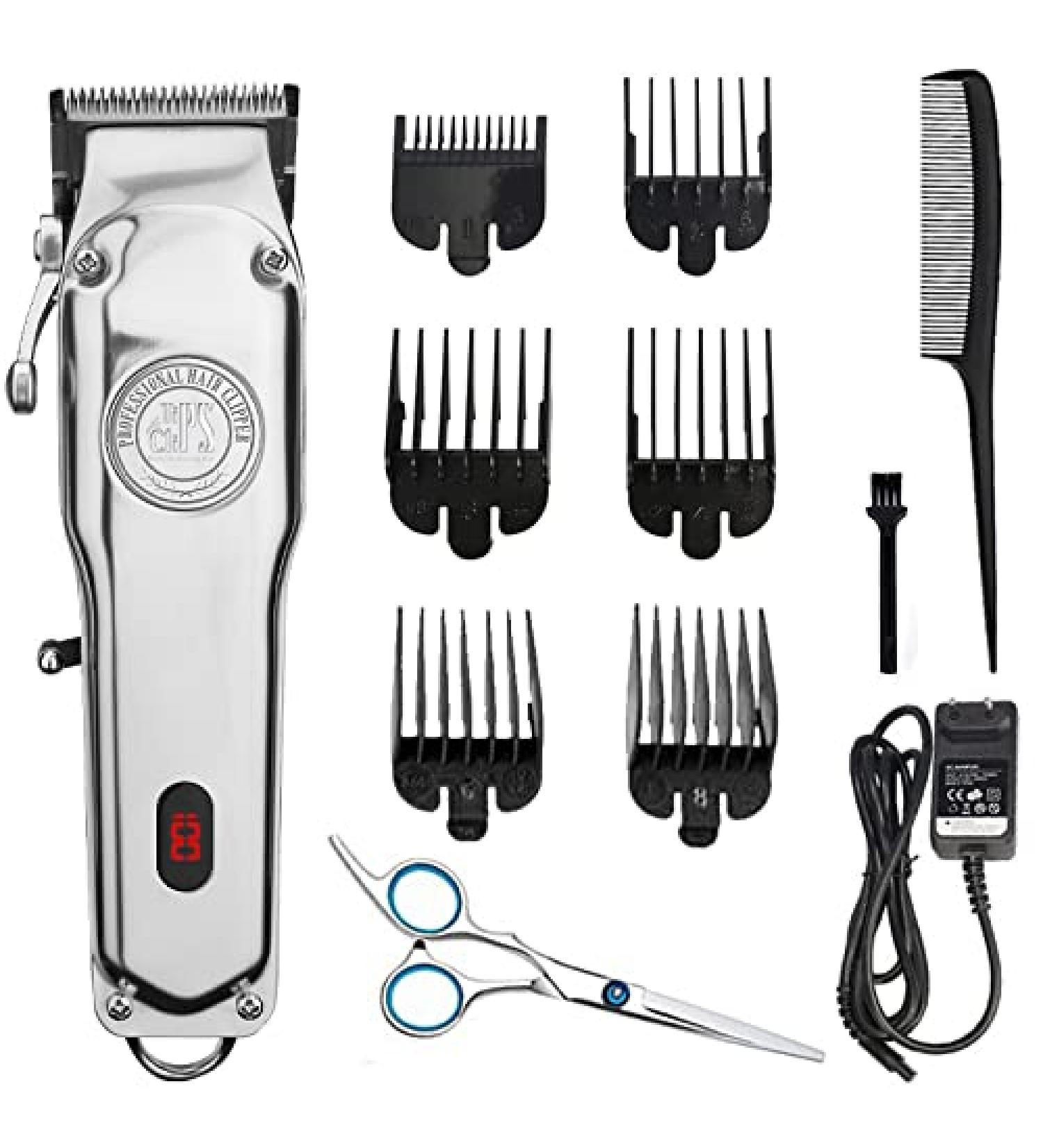 Tips for Clips Professional Cordless Hair Clippers Set - Men's Barber Electric Trimmer with Accessories for Grooming Beard & Hair Cutting (13 Pieces) - Buy Online on GoSupps.com