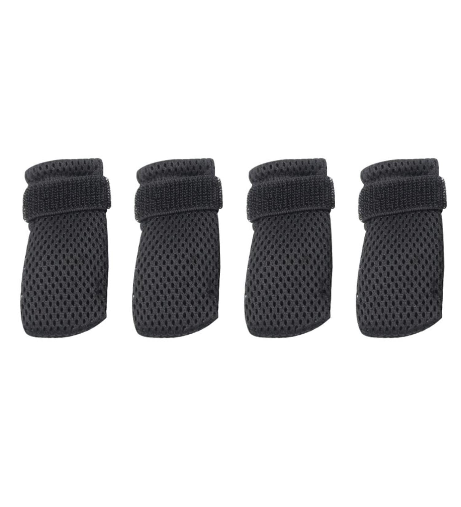 Hemoblo Cat Claw Covers - Breathable Mesh Scratch Protection 4 Pcs - Black Paw Caps for Fur Care & Bathing (10x9x0.5cm) - Buy Online on GoSupps.com