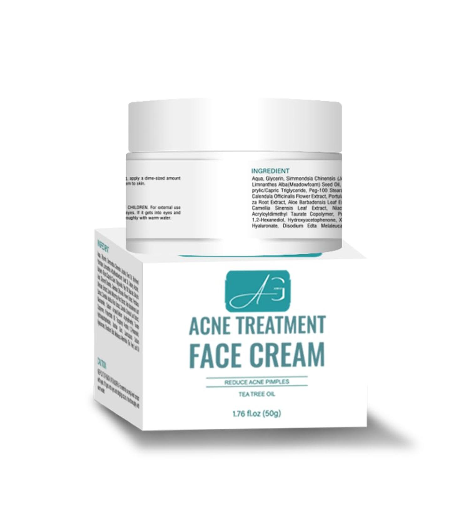 Acne B-Gone Moisturizer Cream - Tea Tree Oil Nighttime Treatment for All Skin Types Fights Pimples Overnight - Buy Online on GoSupps.com