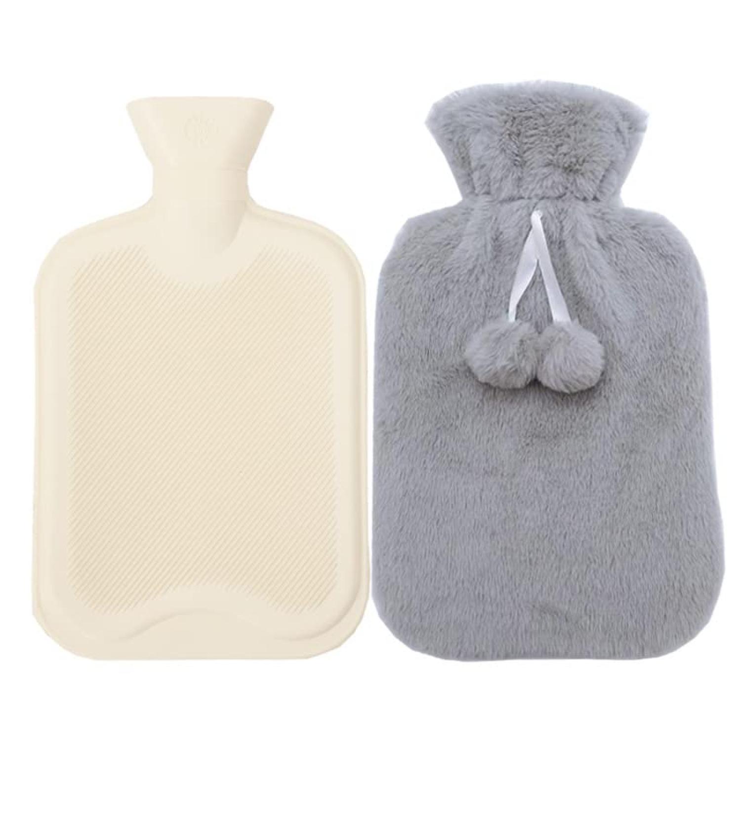MYAMIA 1L Hot Water Bottle with Cover - Rubber Hot Water Bags for Pain Relief - International Shipping Available - Buy Online on GoSupps.com
