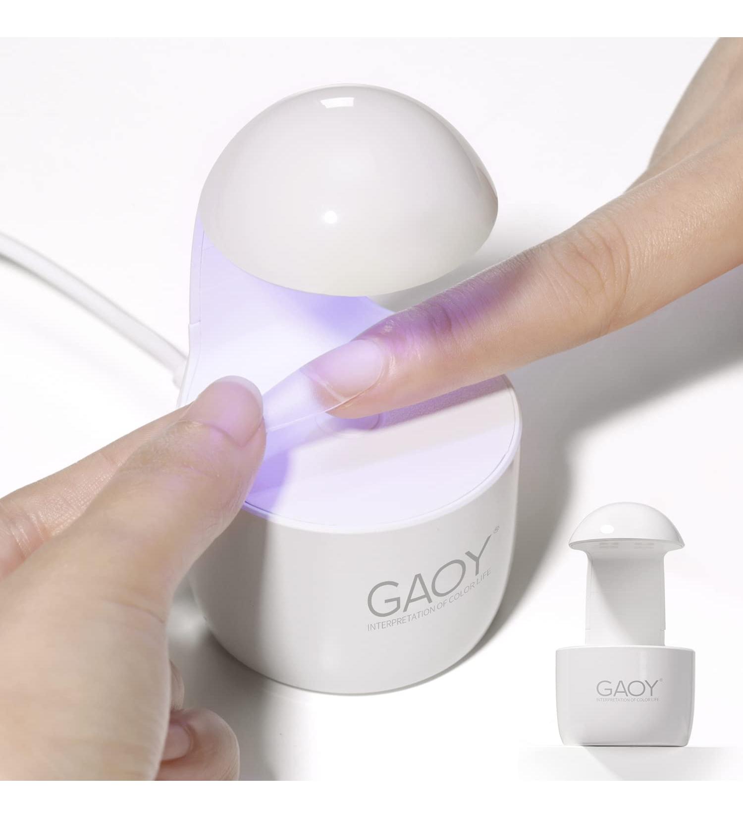 GAOY Mini UV Light for Gel Nails - Fast Curing Eggshell LED Nail Lamp | Portable USB Nail Dryer - Buy Online on GoSupps.com