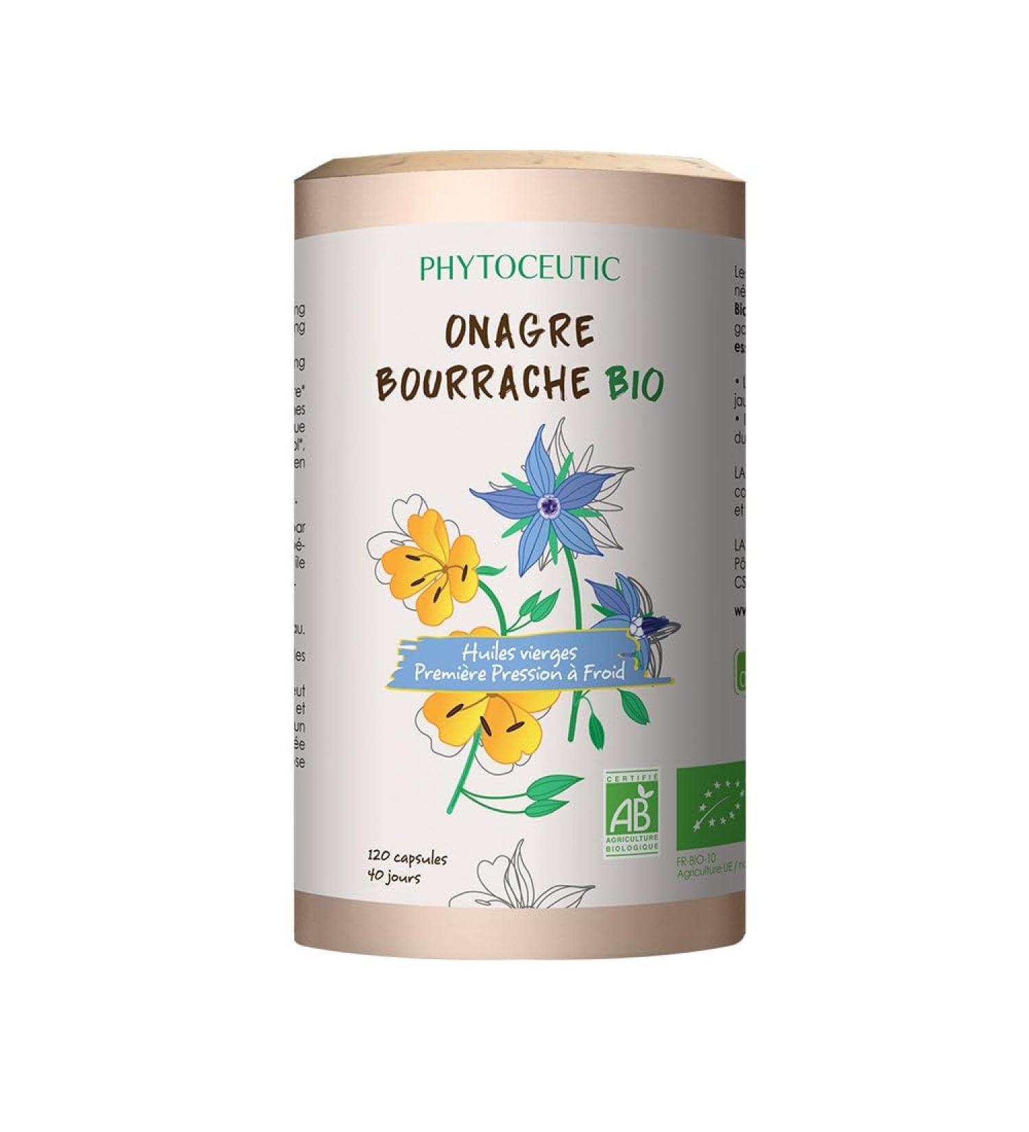 Phytoceutic Duo Oil Evening Primrose Organic Borage 120 Capsules 120 Units