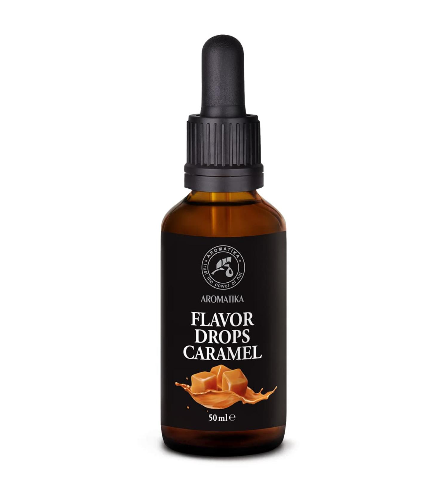 Buy Flavor Drops Caramel 50ml - Calorie-Free Aroma Drops for Food - Vegan Sweetener in Dark Glass Pipette Bottle - Buy Online on GoSupps.com