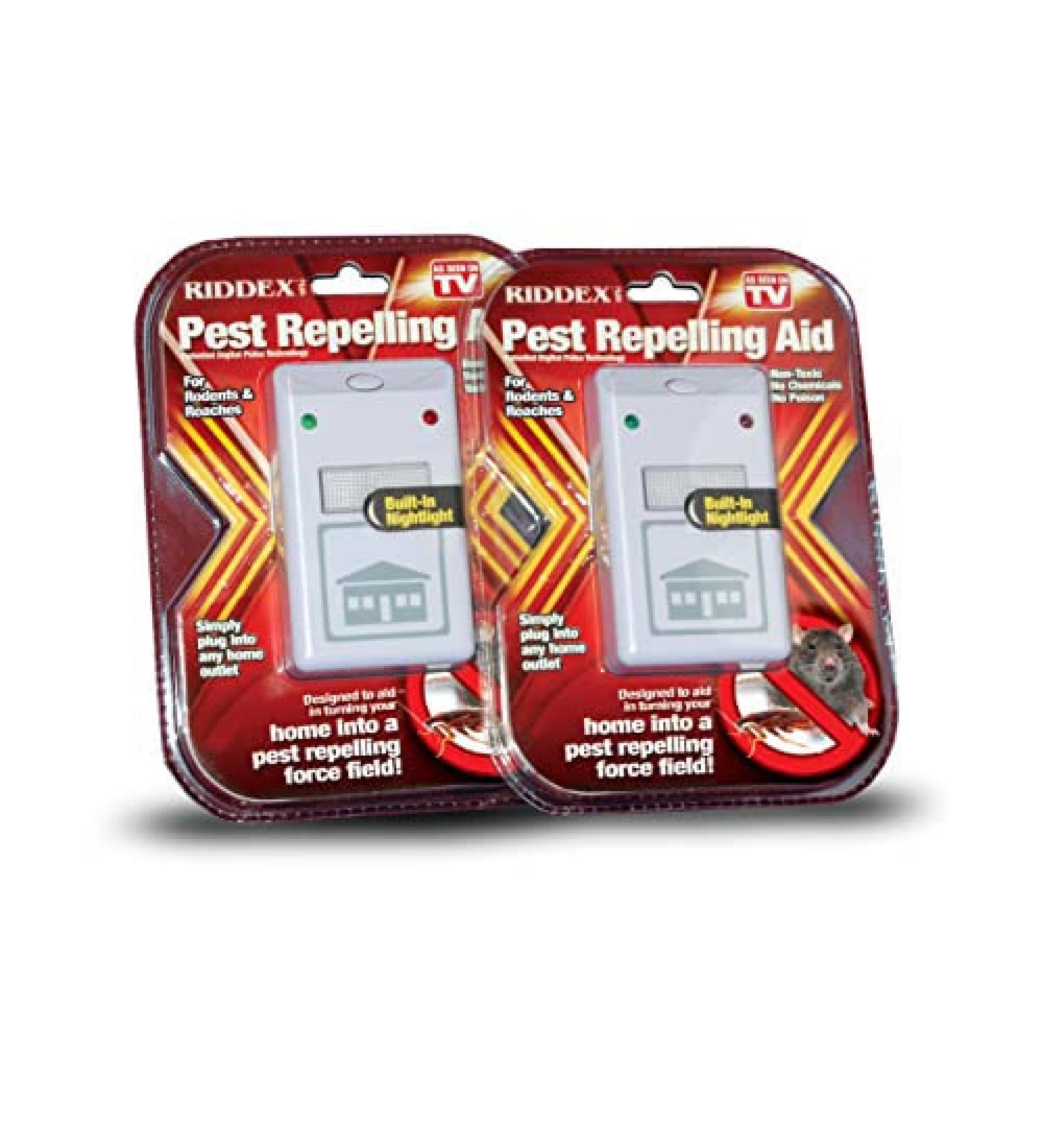 RIDDEX Plus Insect Repellent - Plug-in Mouse Deterrent | Pest Control for Rats, Mice, Roaches, Bugs | Chemical-Free | 2 Pack White - Buy Online on GoSupps.com