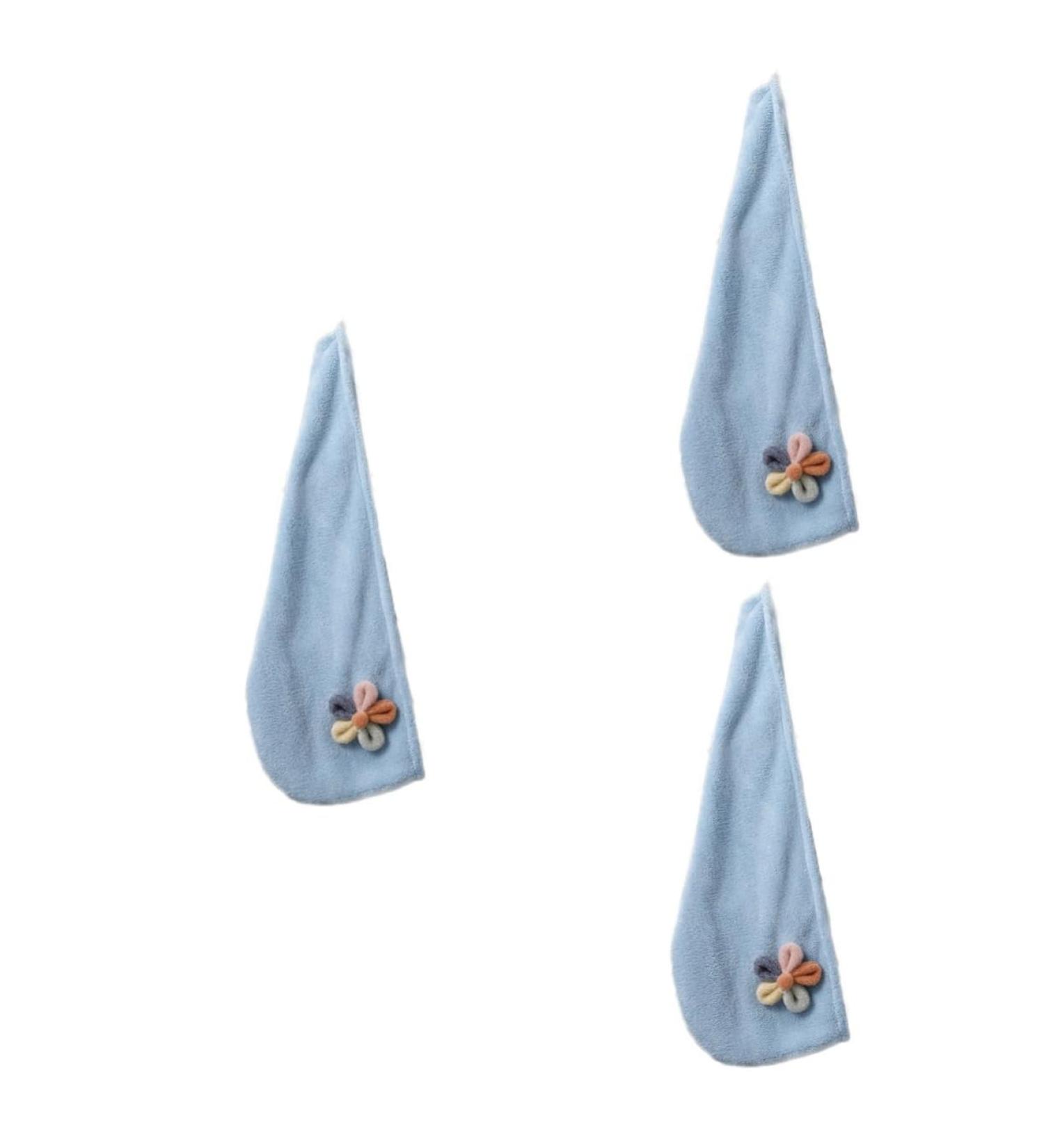 minkissy Hair Cap 3 Pcs Coral Fleece Dry Hair Hat Quick Dry Towel Lovely Shower Cap - Buy Online on GoSupps.com