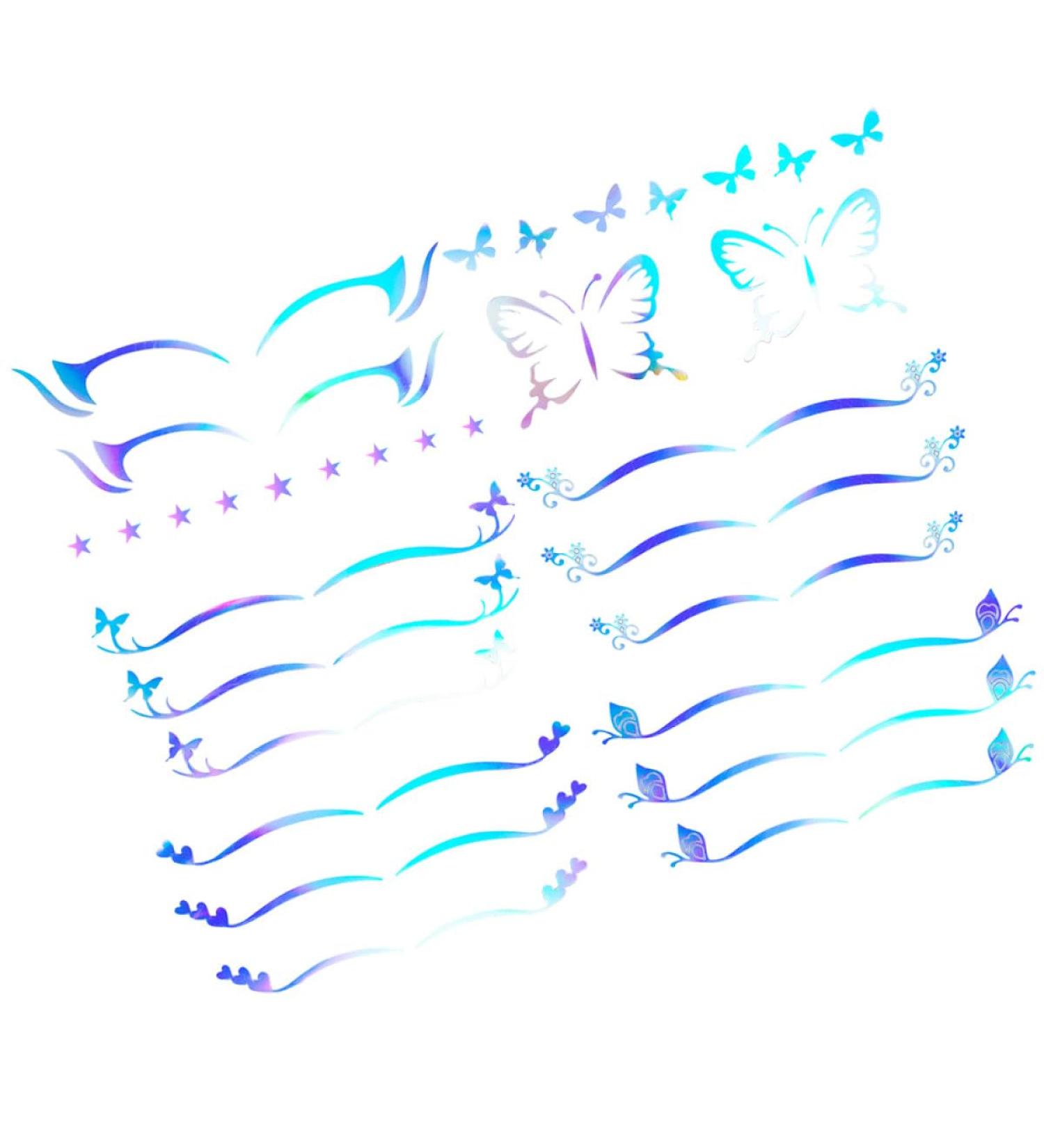 Uonlytech Autocollants Adh sifs pour Fard Paupi res 6 Pi ces Stickers Eyeliner Motifs et toiles Maquillage Temporaire Yeux Bande de Contour Double Paupi re Usage Soir e et Cosplay - Buy Online on GoSupps.com