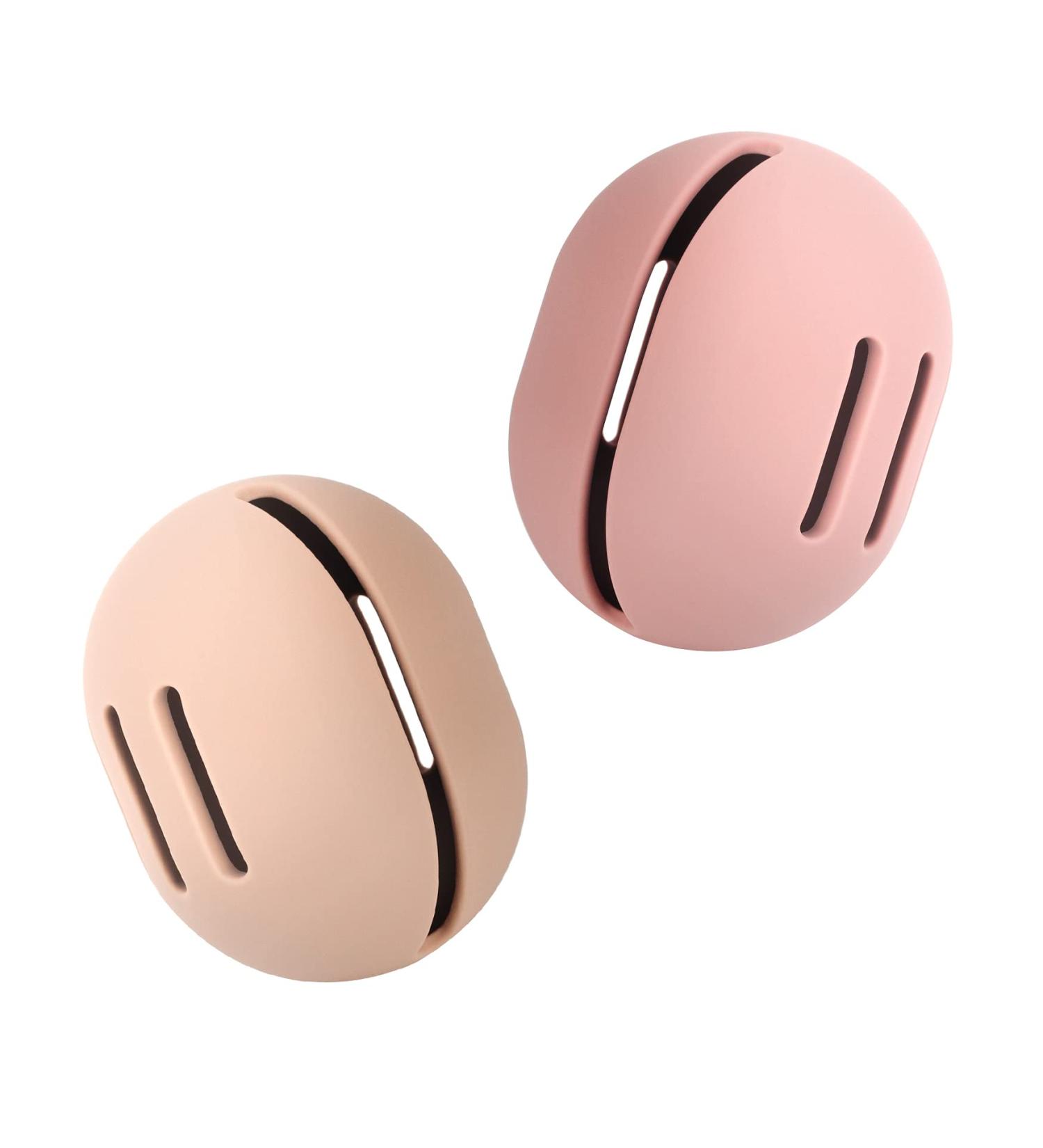FERYES 2 PCS Makeup Sponge Holder - Silicone Beauty Blender Case for Travel | Khaki & Pink | Perfect Storage for Makeup Sponges - Buy Online on GoSupps.com