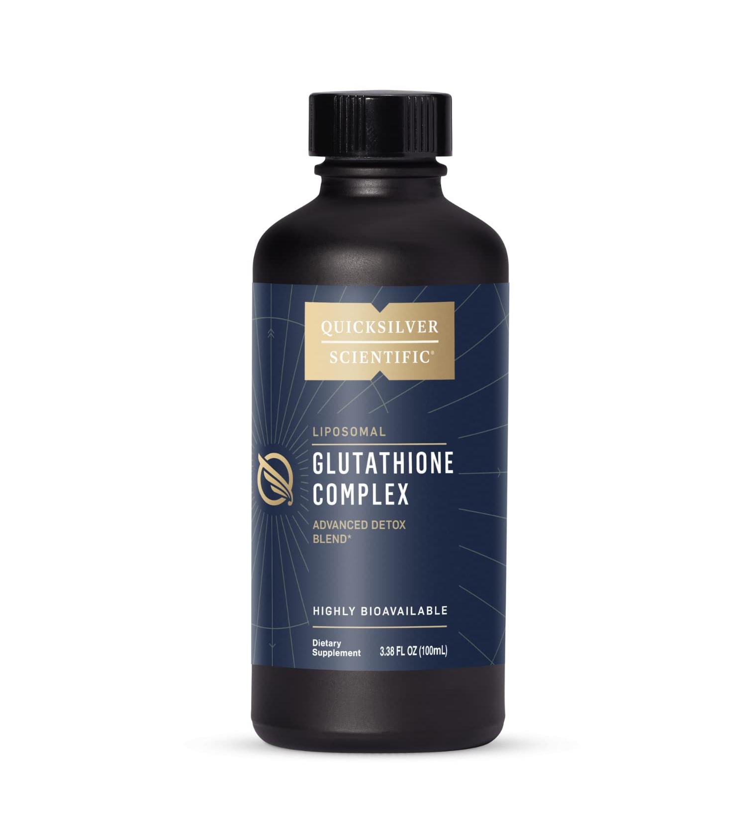 Quicksilver Scientific Glutathione Complex - Liquid Antioxidant Supplement with Milk Thistle - Vitamin B Complex - 3.38oz - Buy Online on GoSupps.com