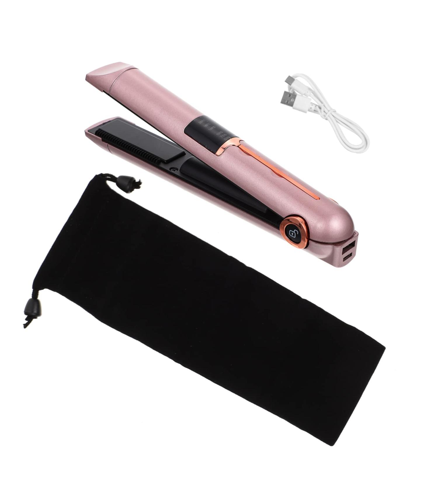LALADEFIEE Curling Iron Mini Hair Curling Wand Pro Tools Cordless Hair Straightener Travel Hair Tools Abs 21X4X3.5CM Golden - Buy Online on GoSupps.com