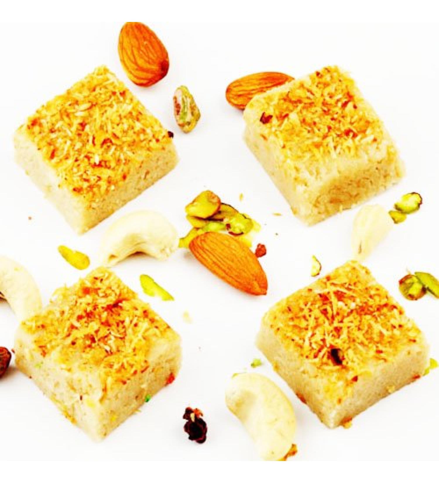 Ghasitaram Gifts Indian Sweets - Sweets Sugarfree Kaju Butterscotch Squares 200 GMS (200gms) - Buy Online on GoSupps.com
