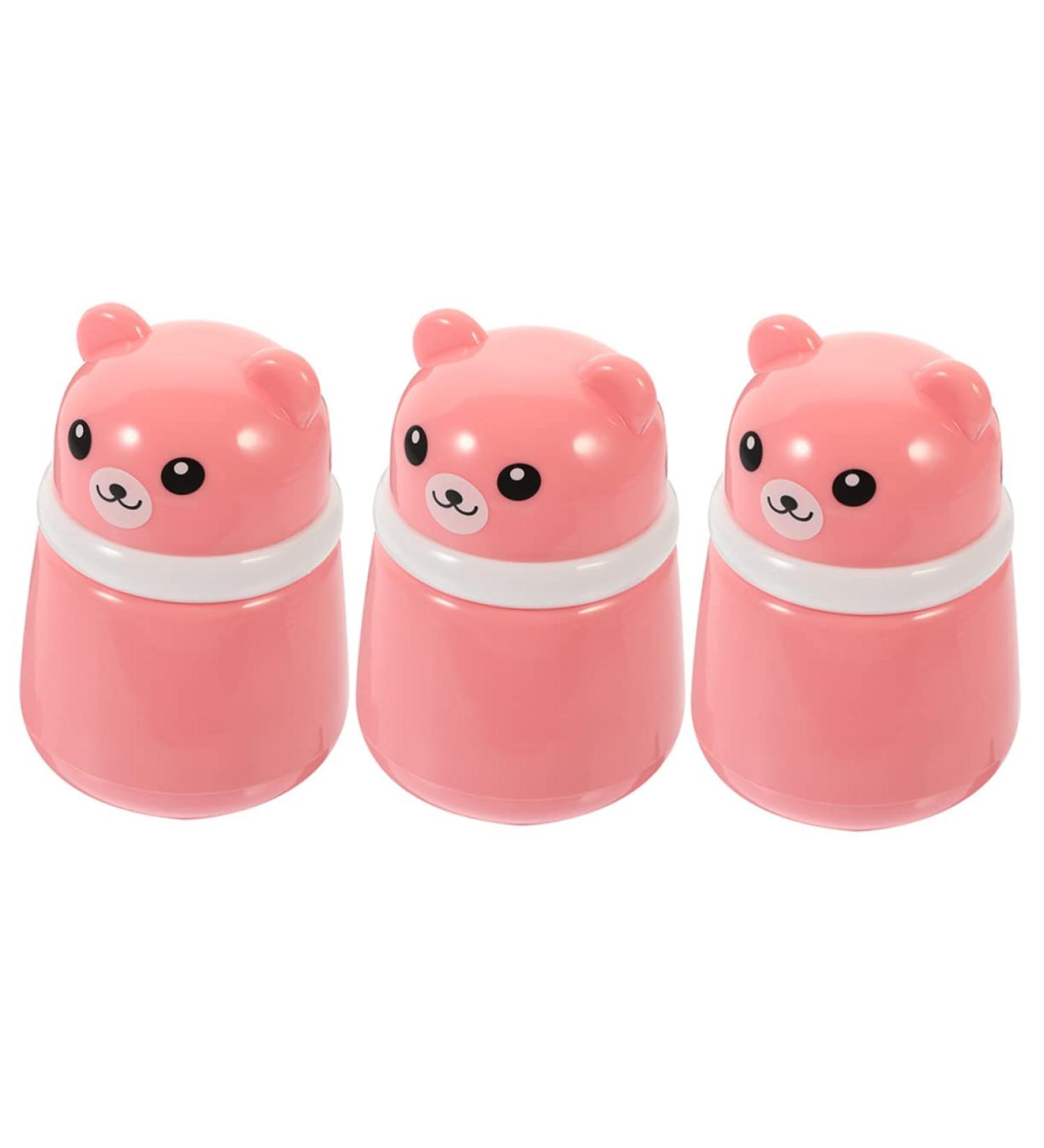 BIUDECO 3pcs Baby Powder Puff Set - Ideal for Newborns, After-Bath Use | Body Powder Holder & Talcum Bottle Included - Buy Online on GoSupps.com