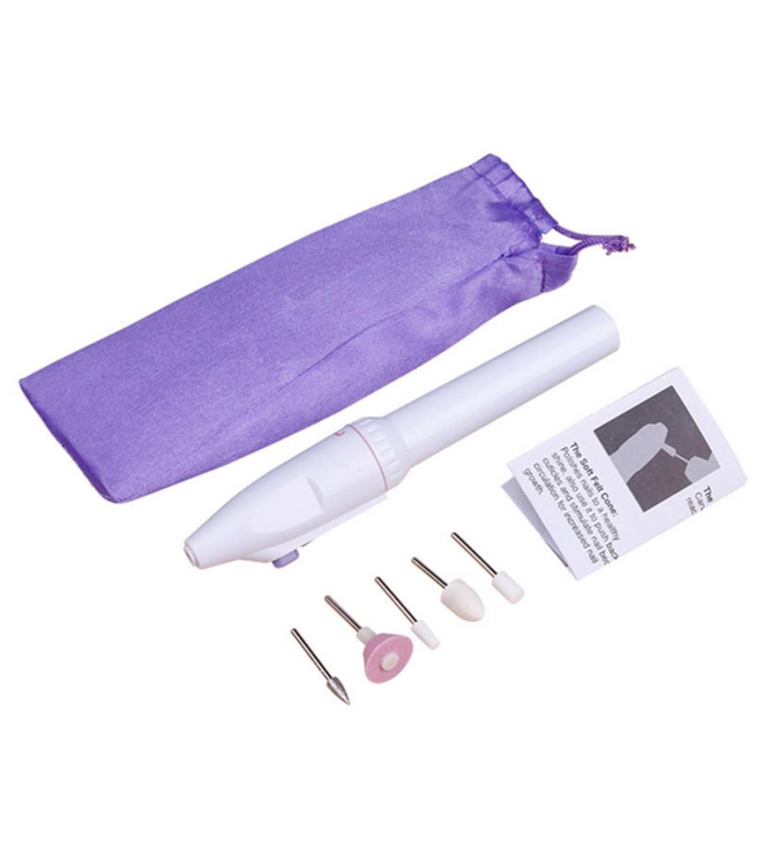 Electric Nail Polisher Manicure Files Nail Art Grinder Grooming Kit with 5 Heads (No Battery) Nail modifier - Buy Online on GoSupps.com