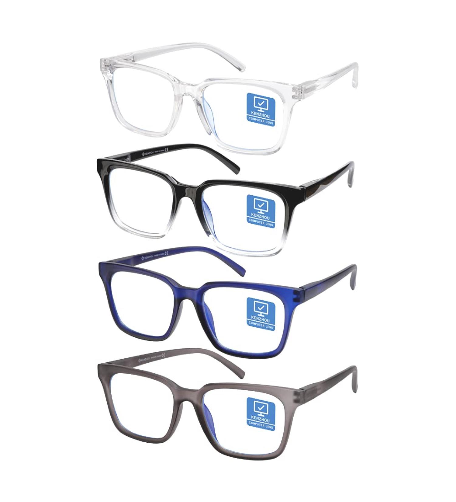Blue Light Blocking Computer Glasses - Unisex Nerd Reading Gaming Eyewear - Buy Online on GoSupps.com