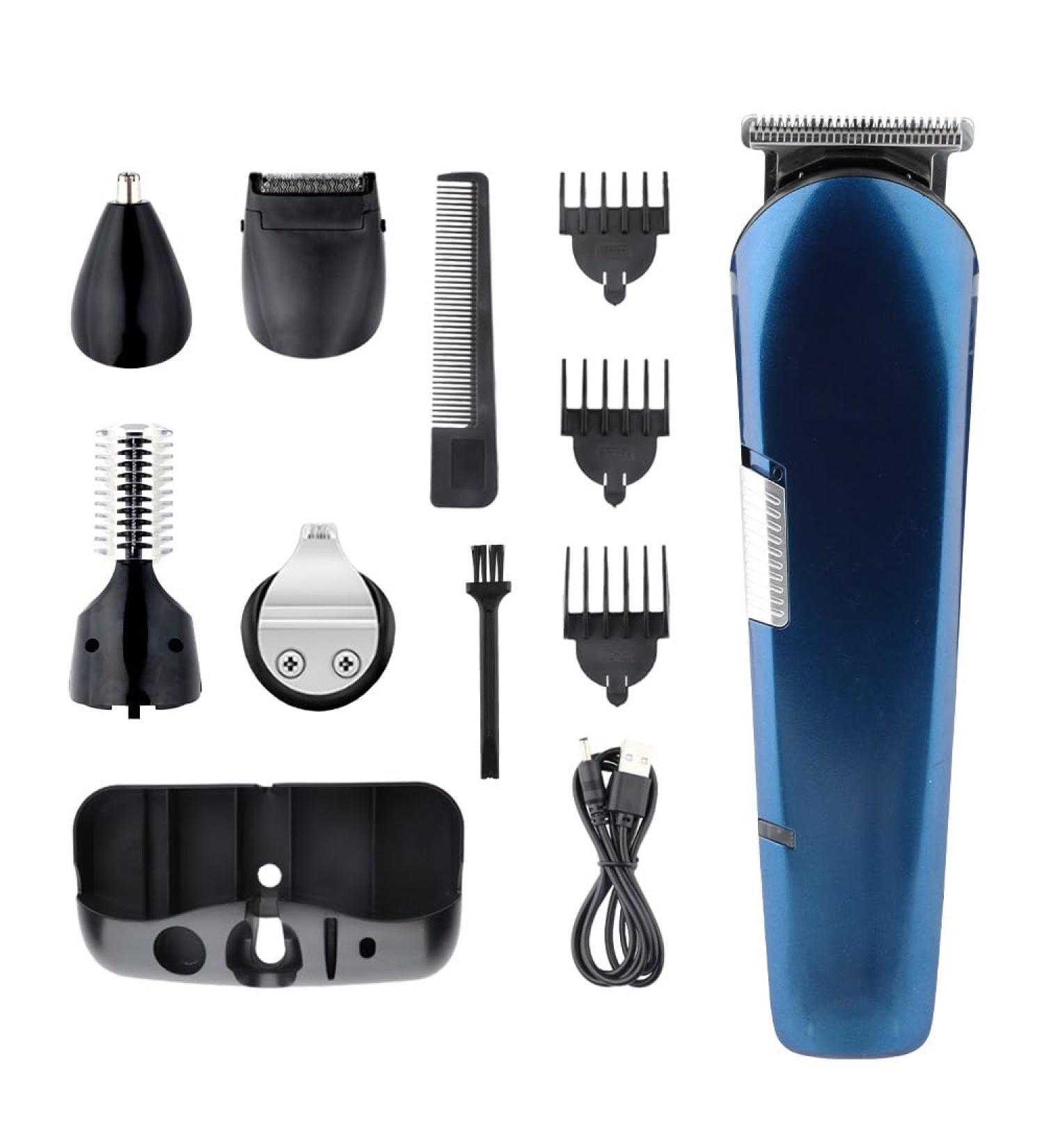 Buy 8 In 1 Professional Rechargeable Multi-Head Hair Clipper Set - Nose Hair Trimmer & Electric Shaver | International Shipping - Buy Online on GoSupps.com