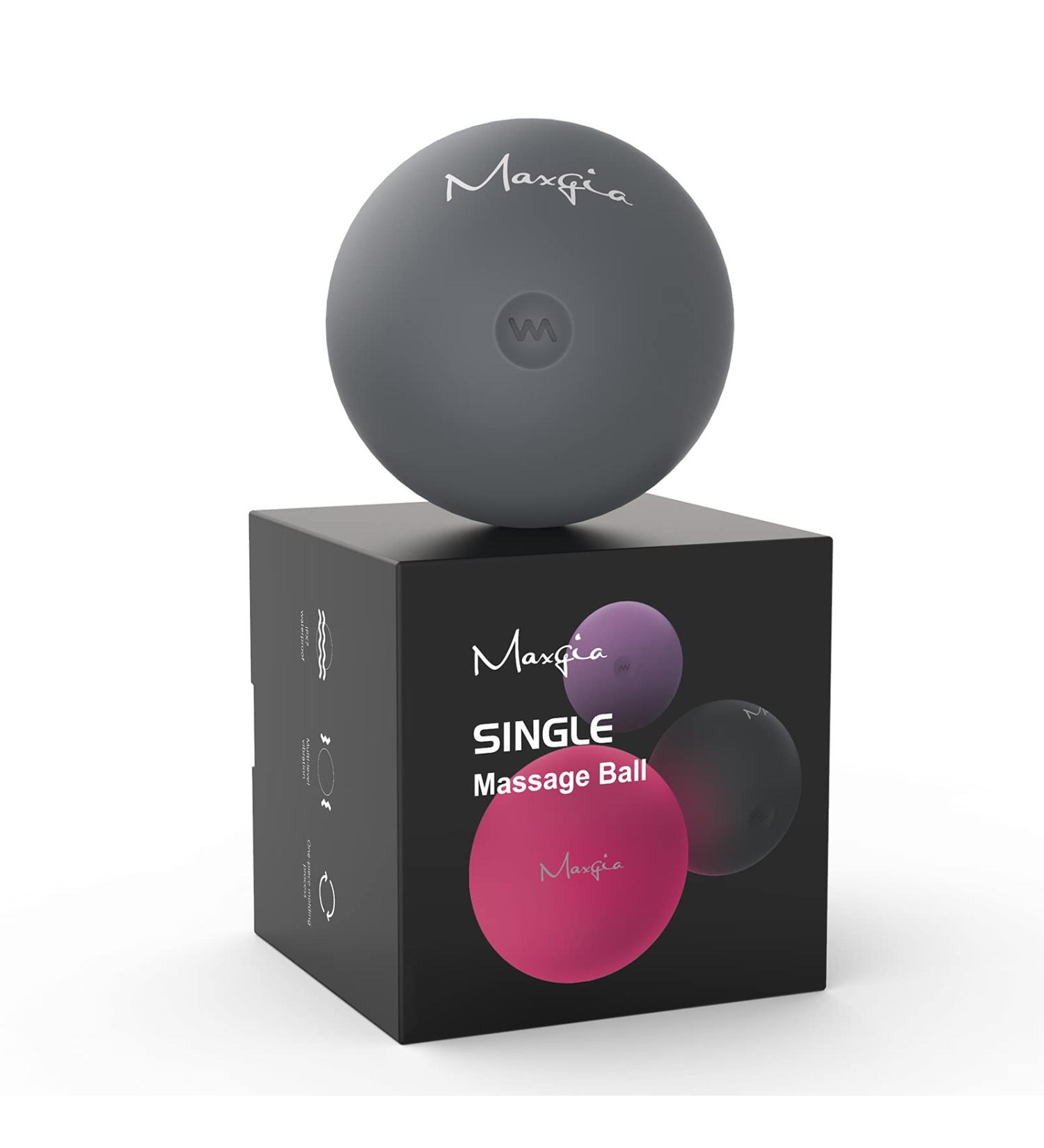 Maxgia 5 Speed Vibrating Massage Ball | Lacrosse Ball Roller for Trigger Point Therapy | Deep Tissue Massager for Pain Relief & Muscle Recovery | Gray - Buy Online on GoSupps.com